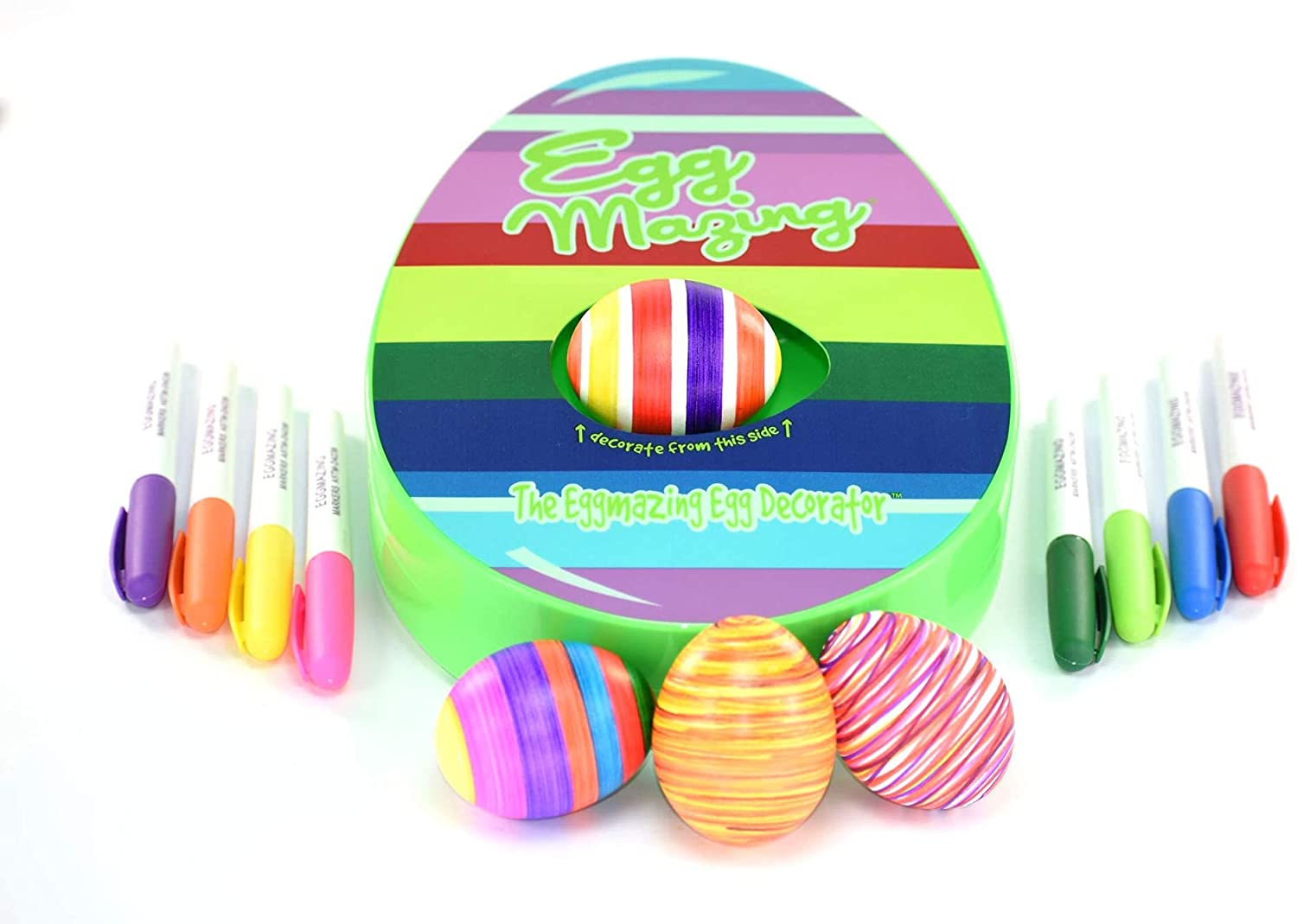 thumbnail video image 2 of EggMazing 8 Colorful Non Toxic Marker Set, Ages 3+, 2 of 6
