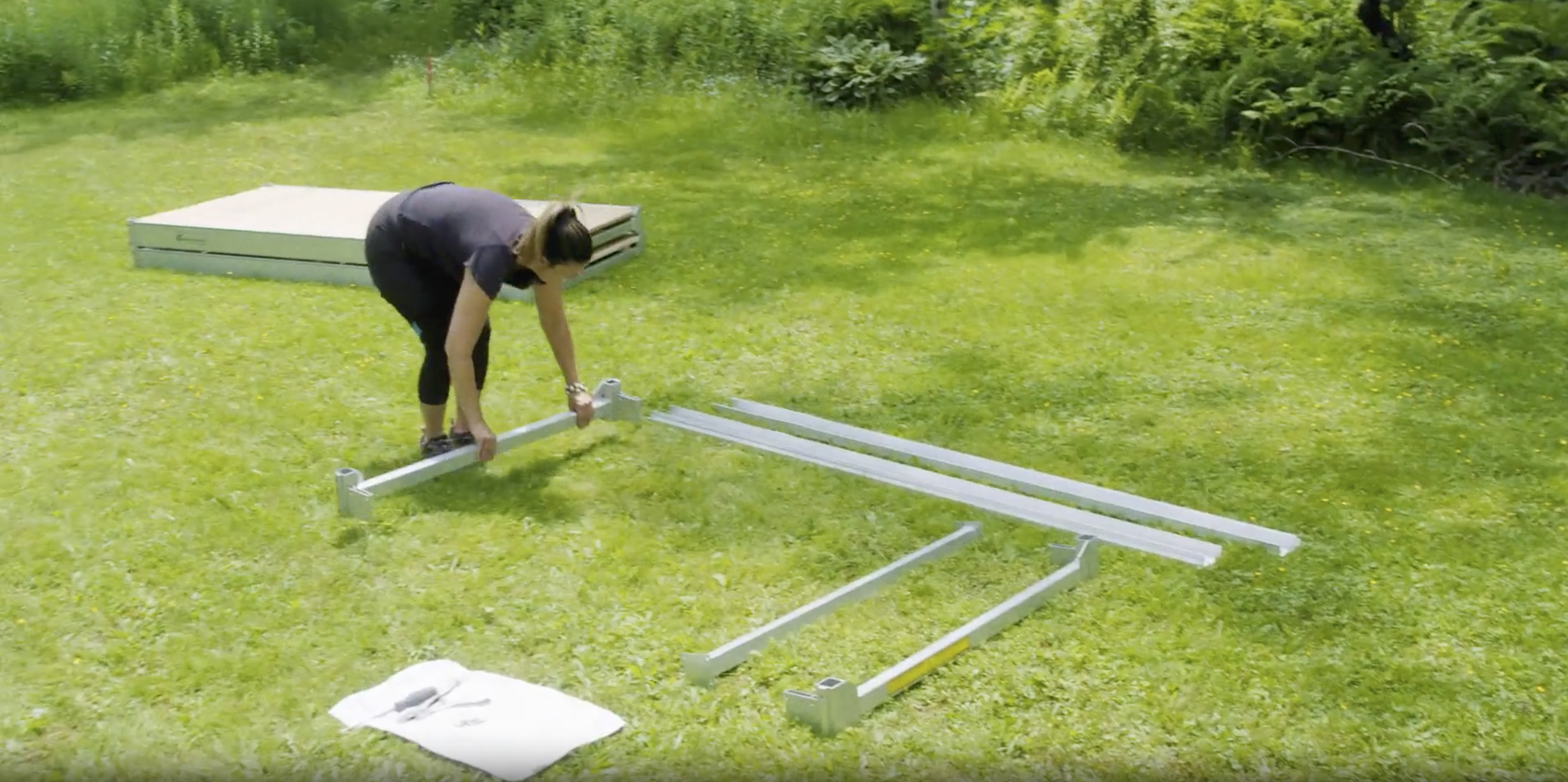 thumbnail video image 2 of Multinautic QP-400, 4' x 8' Aluminum Stationary Dock Structure Kit, 2 of 7
