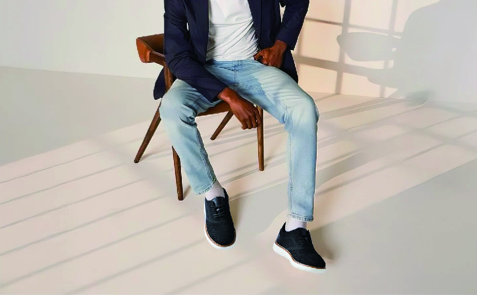 thumbnail video image 2 of Ryika Men’s Business Casual Shoes Wide Fit Flyknit Mesh Breathable Comfort, 2 of 7