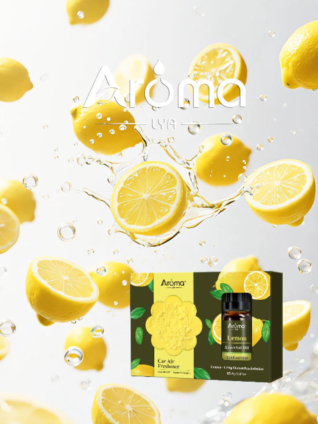 thumbnail video image 2 of AromaLya Osmanthus Tea Scented Wood Chips + 10ml Lemon Fragrance Oil Set | Floral Citrus Home Fragrance for Diffusers & Closets | Uplifting Aroma, 2 of 6