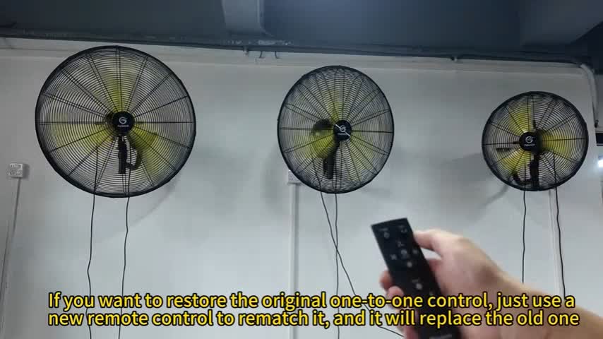 thumbnail video image 2 of Fugoo 20 Inch Outdoor Quiet Remote Control Oscillating Wall Mount Fan 4-Speed Waterproof Outdoor Industrial Wall Fans for Industrial, Garage, Workshop, Warehouse, 2 of 11