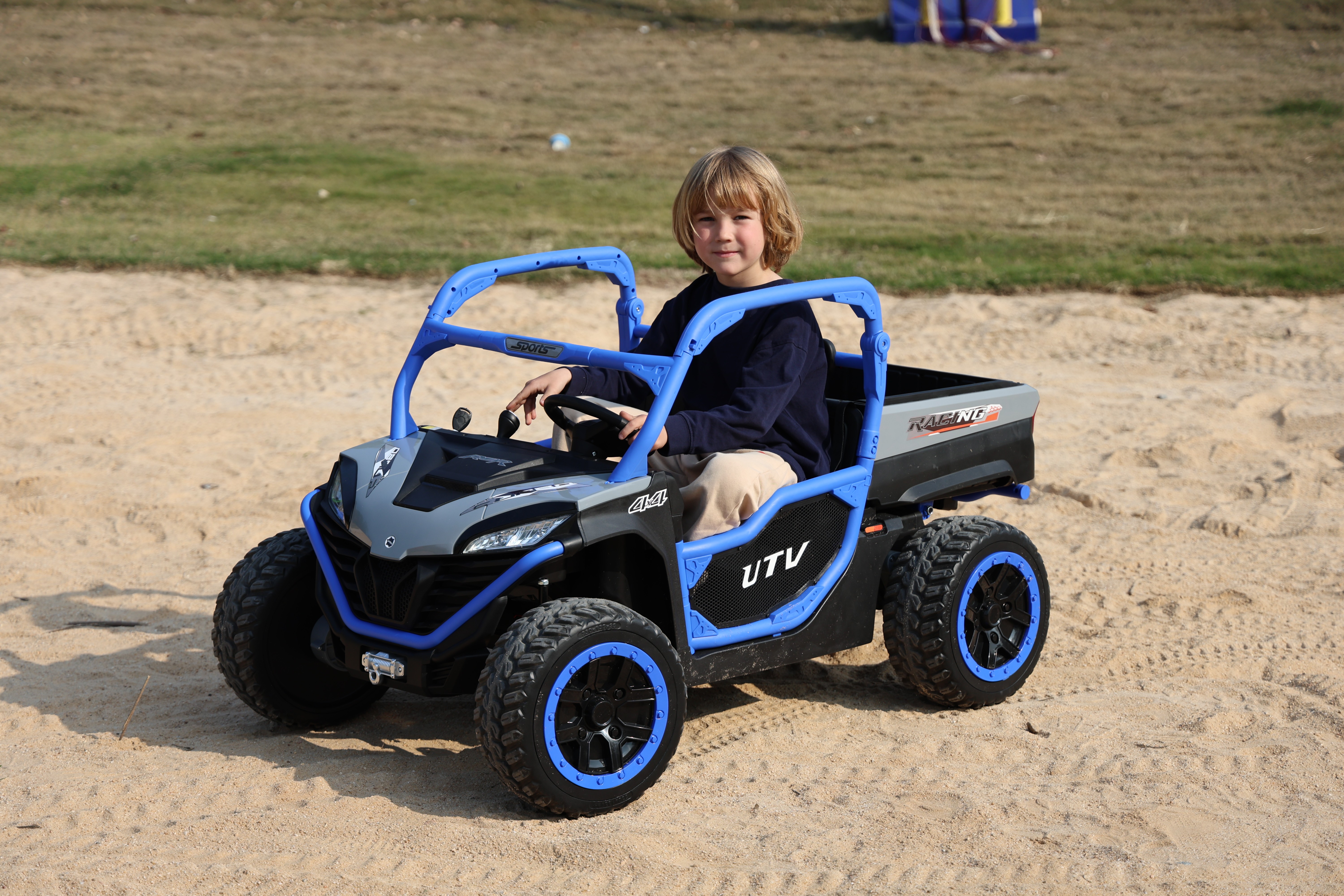 thumbnail video image 2 of TOKTOO 24V Ride on Dump Truck, 2 Seater Ride on UTV for Big Kids, 5 Mph, 4WD Battery Powered Ride on Car, Ride on Toy for Boys Girls with 4 Wheels, Electric Dump Bed, Remote Control-Green, 2 of 8