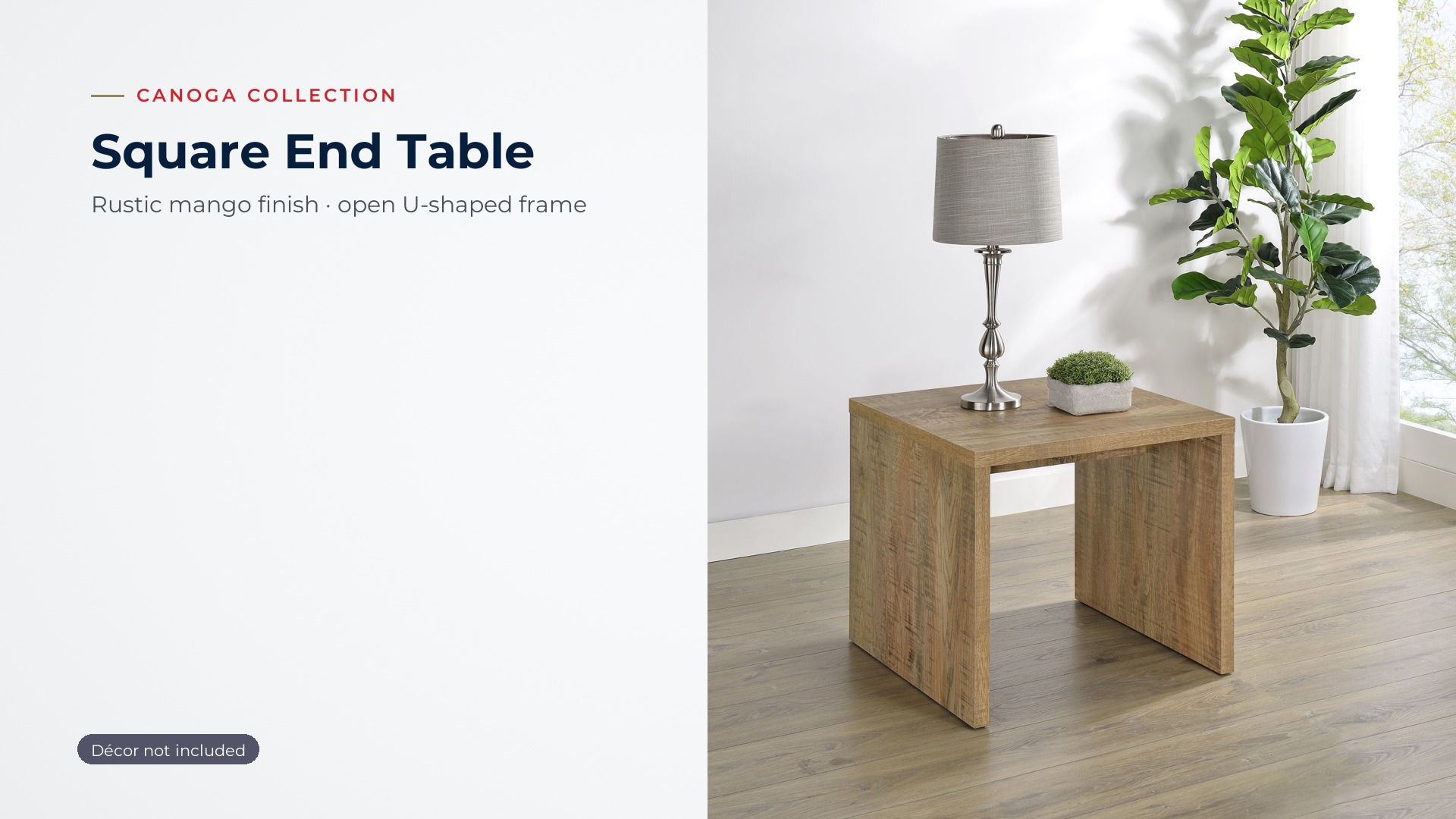 thumbnail video image 2 of Canoga Engineered Wood Accent Side End Table Mango, 2 of 11