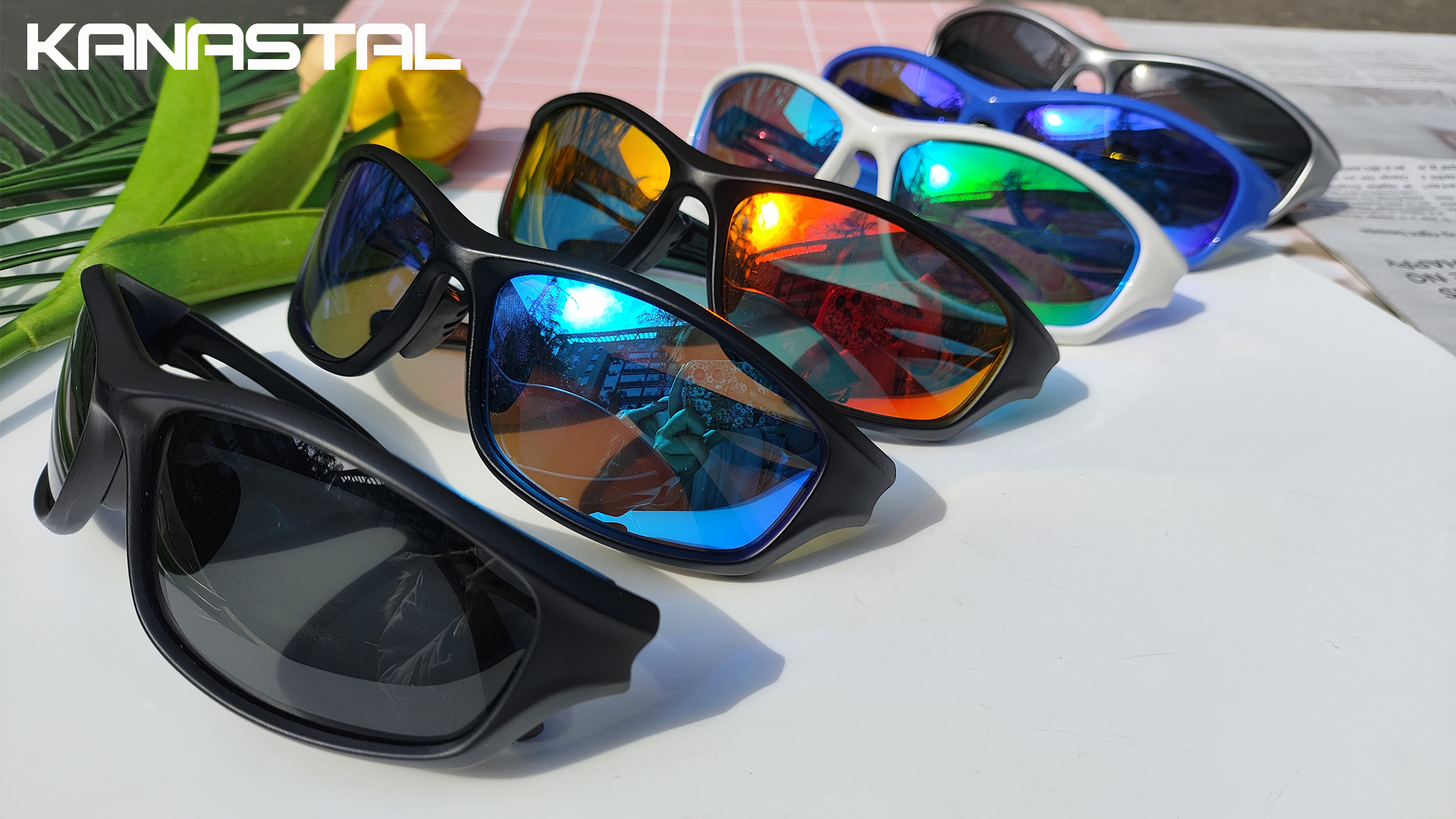 thumbnail video image 2 of KANASTAL Sport Sunglasses for Men Women Wrap Around Polarized Sun Glasses with UV400 Protection for Driving Fishing Hiking(Grey), 2 of 9