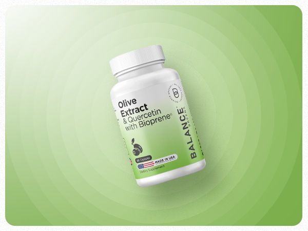 thumbnail video image 2 of Balance Breens Olive Leaf Extract with Quercetin - 60 Capsules - 400mg with Bioperine Black Pepper Extract, 2 of 9