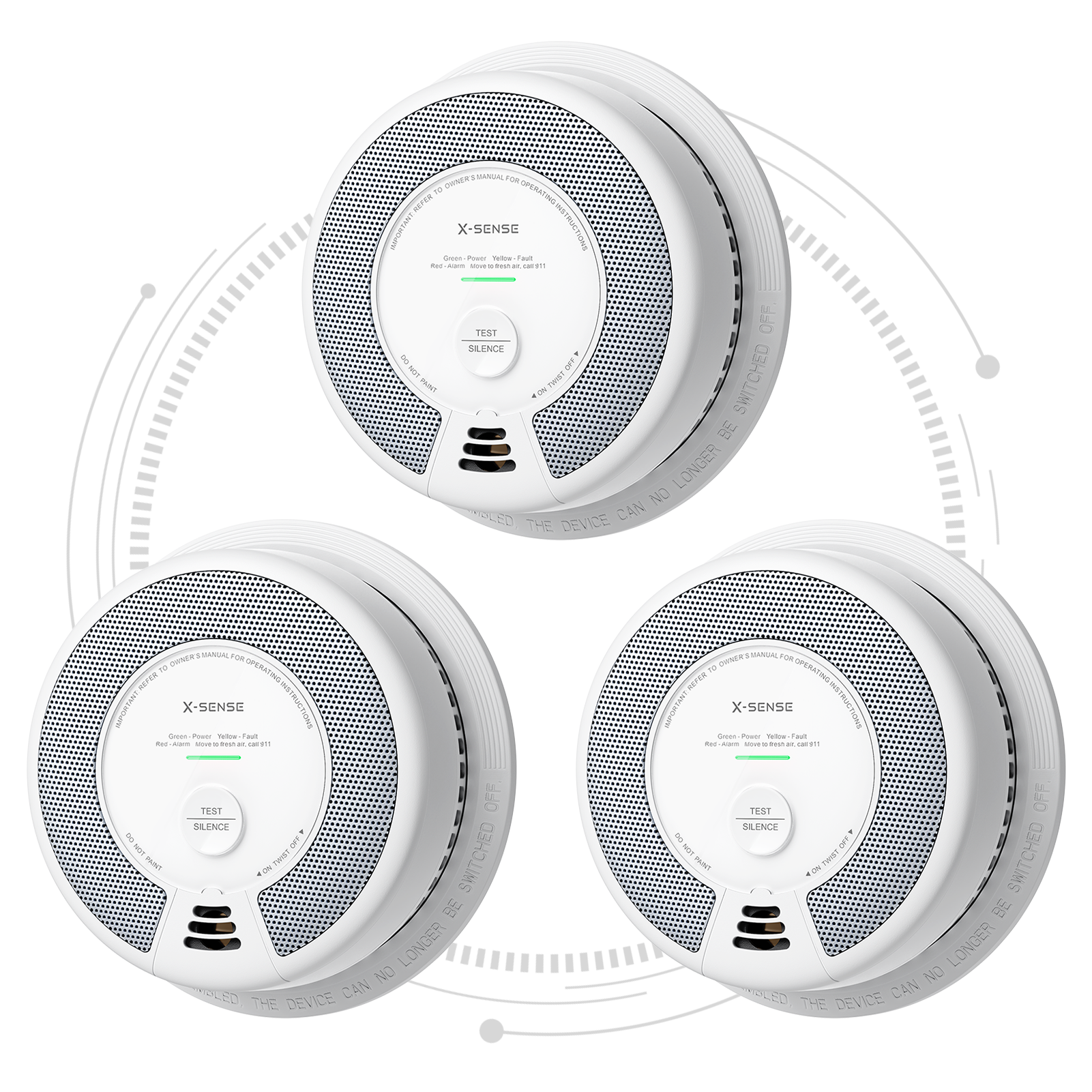 thumbnail video image 2 of X-Sense Smoke and Carbon Monoxide Alarm Combo, 10 Year Sealed Battery, Wireless Interconnected Fire & CO Detector, Connects Up to 24 Link+ Devices, 1 PACK, SC06-W, 2 of 11