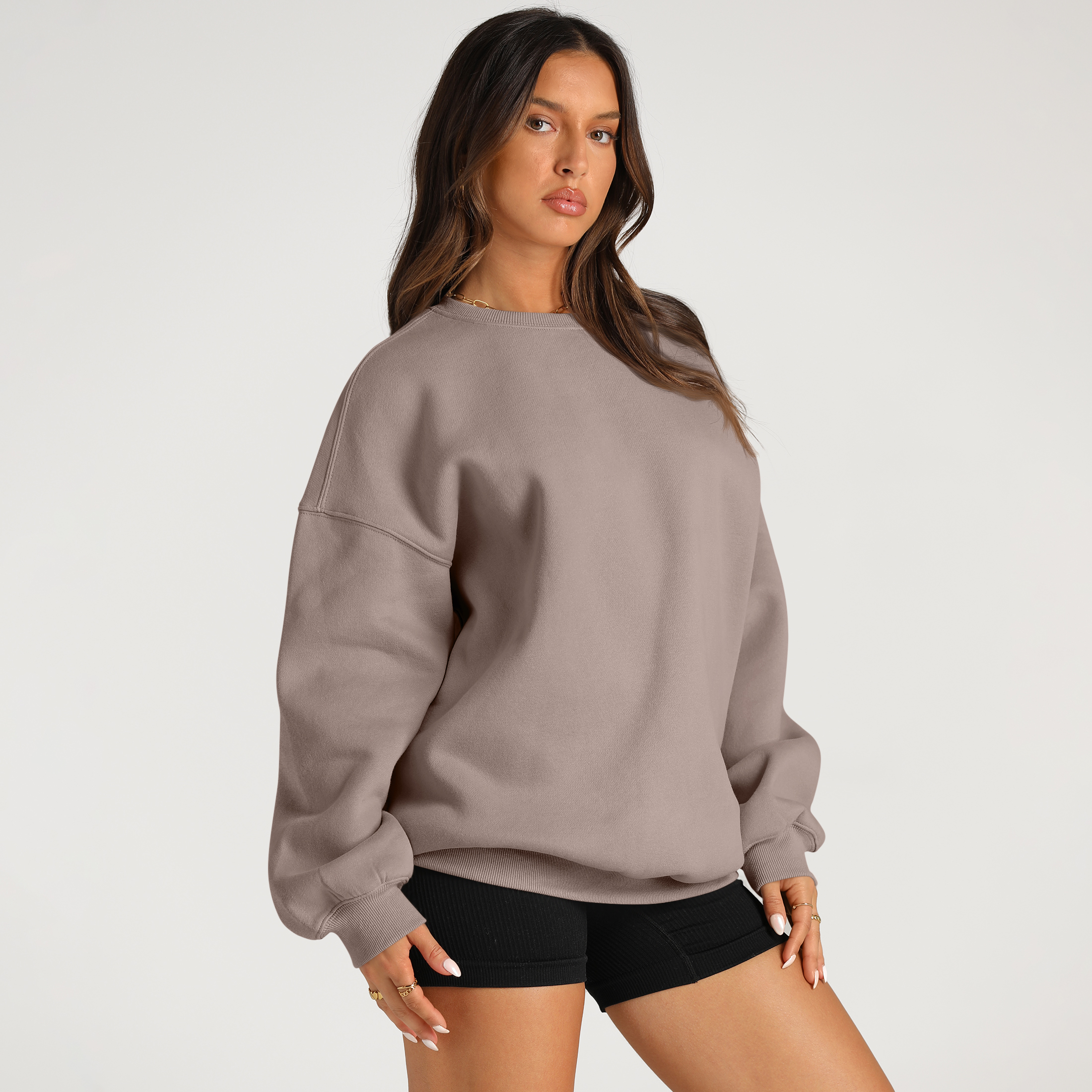 thumbnail video image 2 of SUNBS Oversized Sweatshirts for Women Crewneck Y2k Hoodies Sweaters Casual Tops Comfy Fall Fashion Pullover Outfits Winter Clothes, 2 of 8