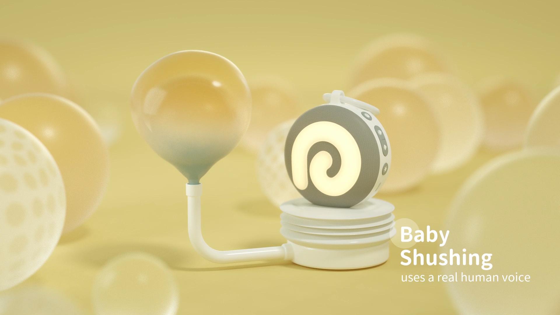 thumbnail video image 2 of Dreamegg White Noise Machine Baby Sleep Sound Machine Portable for Sleep Travel, 21 Soothing Sounds, Night Light, Timer, Child Lock, USB Noise Machine for Nursery Gift,Orange, 2 of 9