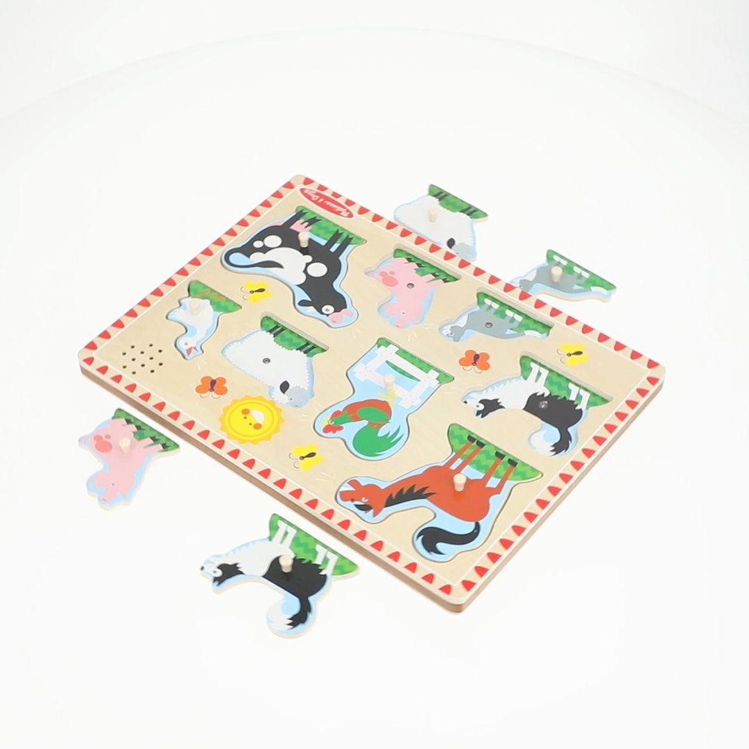 Melissa & Doug Farm Animal Sound Puzzle for Kindergarten - Walmart