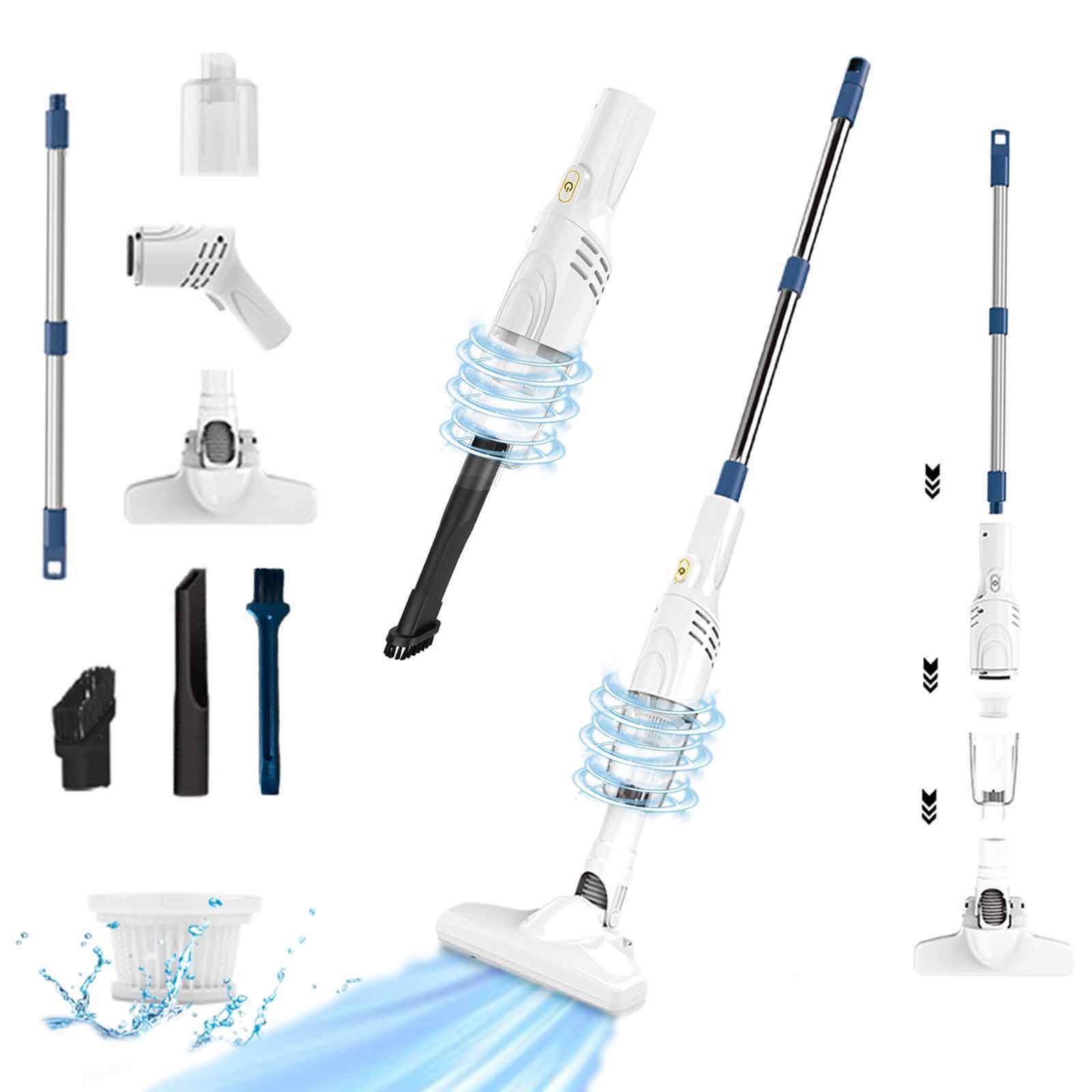 thumbnail video image 2 of Clearance under 5 Stick Vacuum Vacuum Cleaner with 30 Mins Long Runtime Lightweight Vacuum Cleaner for Carpet And Hardwood Floor Pet Hair White, 2 of 10