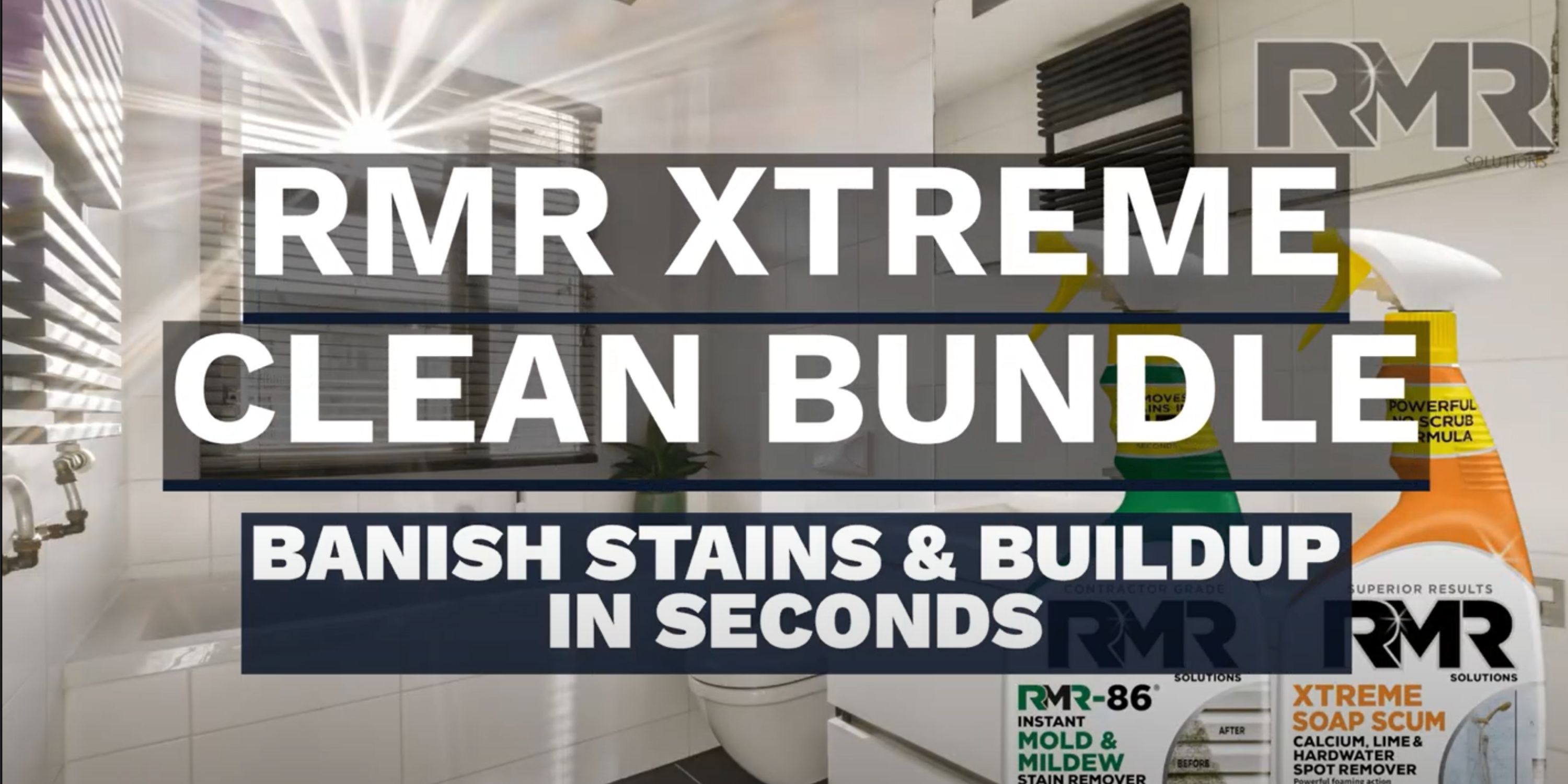 thumbnail video image 2 of RMR Xtreme Clean Bundle, Eliminate Mold Stains & Buildup, 2-32 Oz. Bottles 1 8632oz & 1 SSX32oz, 2 of 10