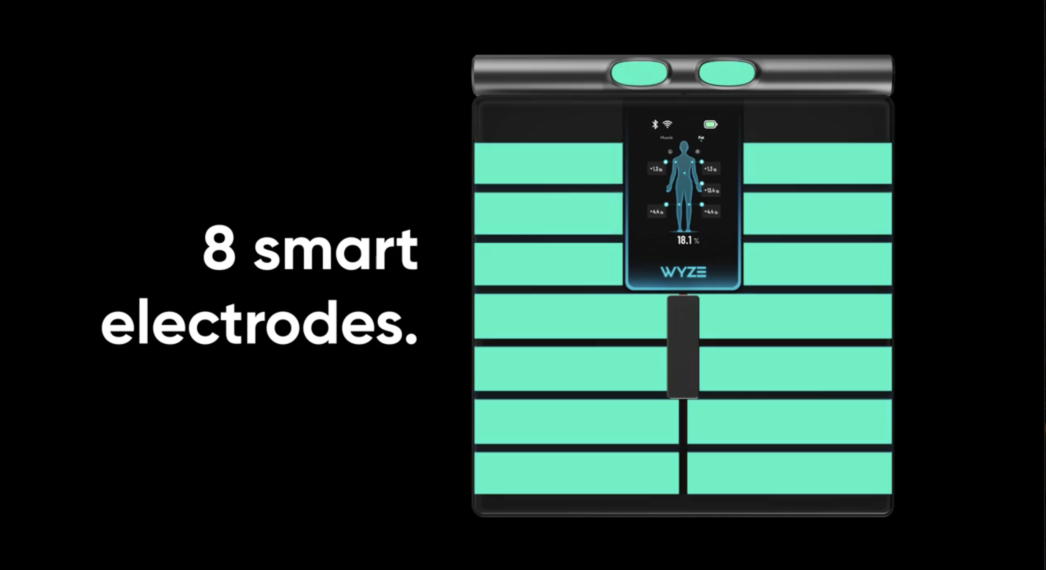 thumbnail video image 2 of Wyze Scale Ultra BodyScan Smart Scale with Handle – Wi-Fi & Bluetooth Body Composition Scale for Weight, BMI, Body Fat, Muscle Mass, and Segmental Measurement, Black, 2 of 10