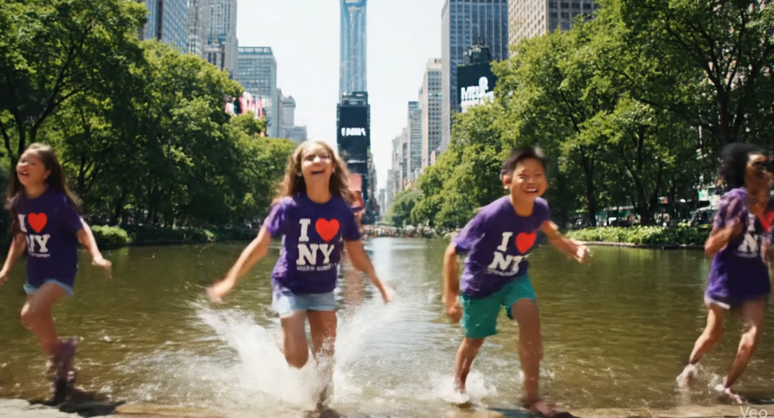 thumbnail video image 2 of I Love NY Kids T-Shirt Officially Licensed Youth Unisex Tees Purple, Small, 2 of 4