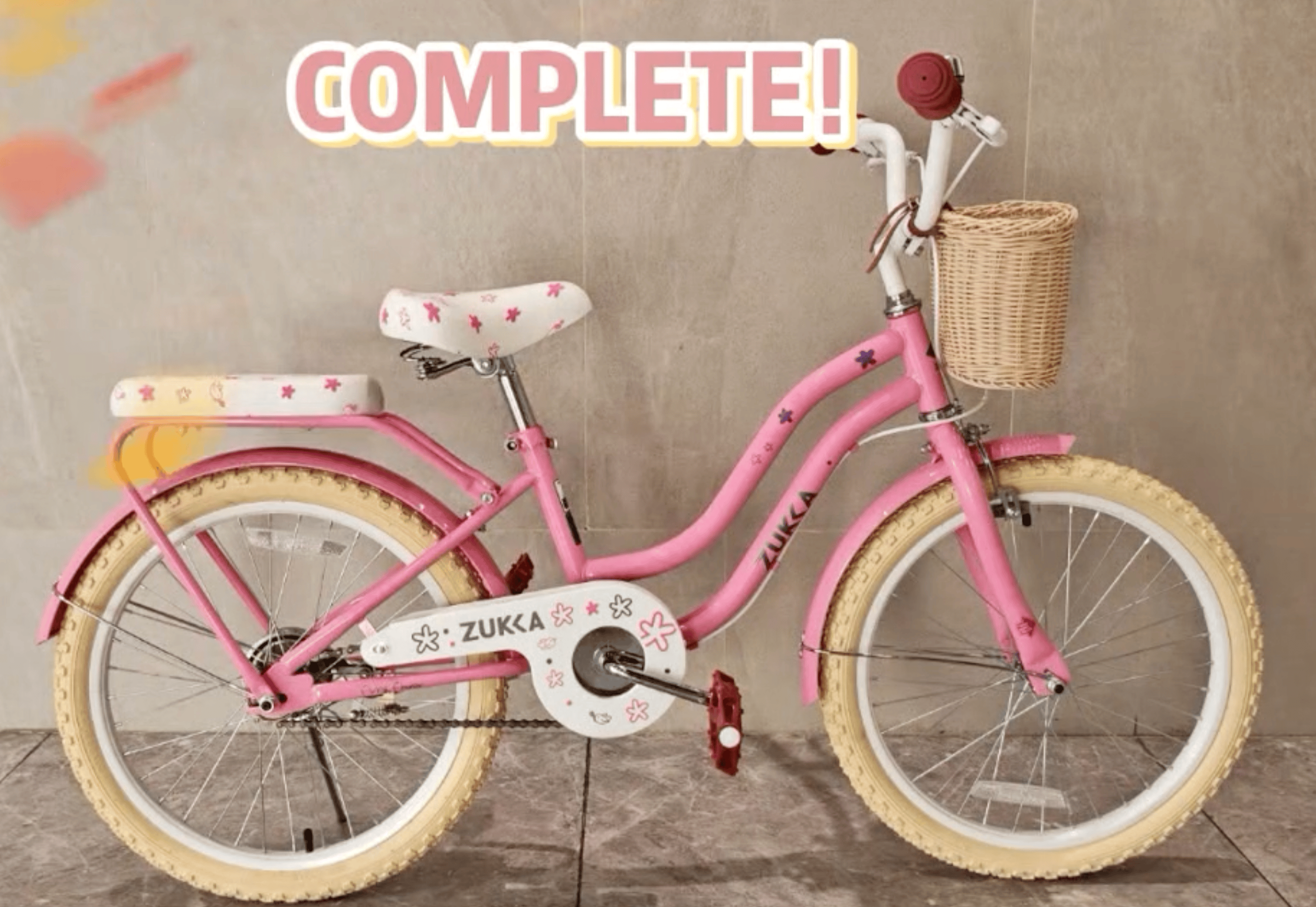 thumbnail video image 2 of POVANLI 20" Girls Bike with Detachable Basket,Kid Bicycle for 6-8 Years Old,No Training Wheels Included Gift Pink, 2 of 8