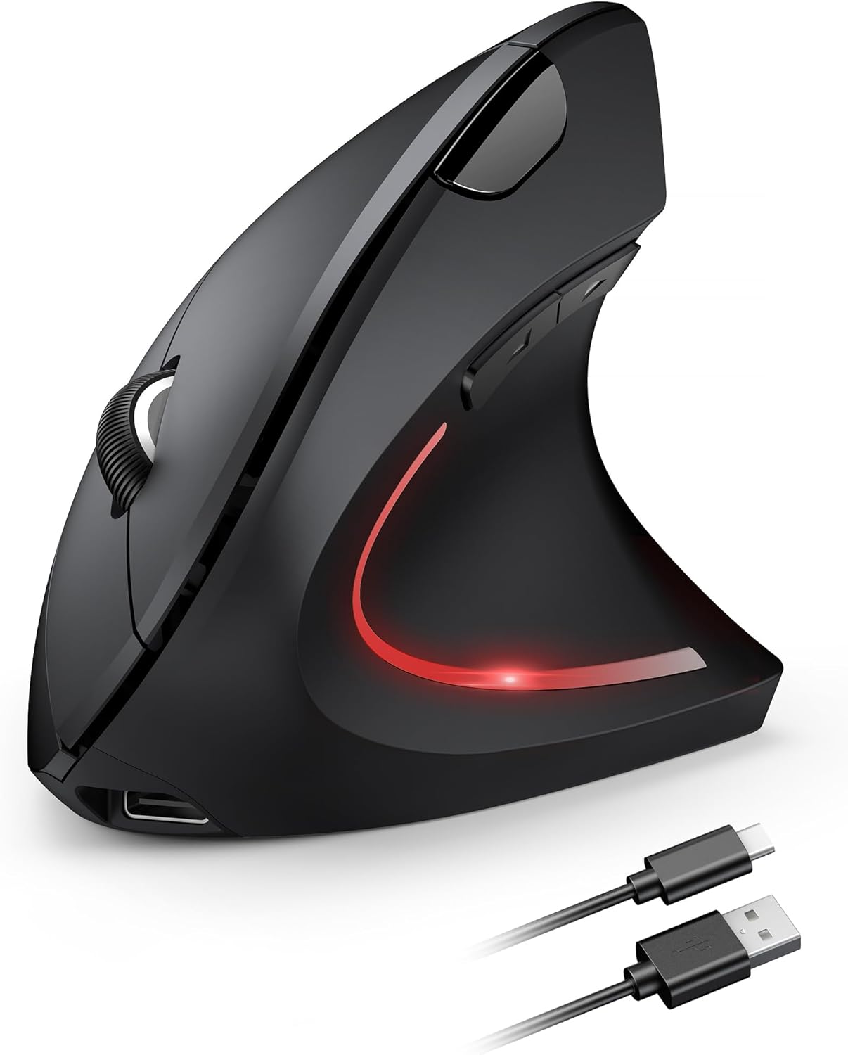 thumbnail video image 2 of Ergonomic Mouse Wireless,Computer Mouse,Rechargeable Mouse Wireless Silent for Carpal Tunnel Right Hand,2.4GHz USB Vertical Mouse Wireless for Laptop,5 Adjustable 4800 DPI,Computer,MacBook,Desktop, 2 of 9