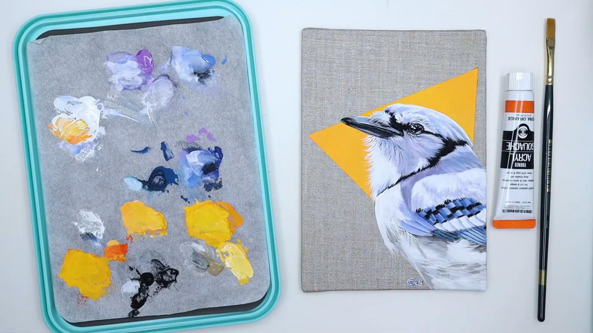 thumbnail video image 2 of Nicpro Stay Wet Paint Palette for Acrylic Miniature Painting Kit, Paint Tray Palettes with 100Pcs Pallet Paper, 4Pcs Sponge, Brush Holder Paint Mixing Storage, 2 of 9