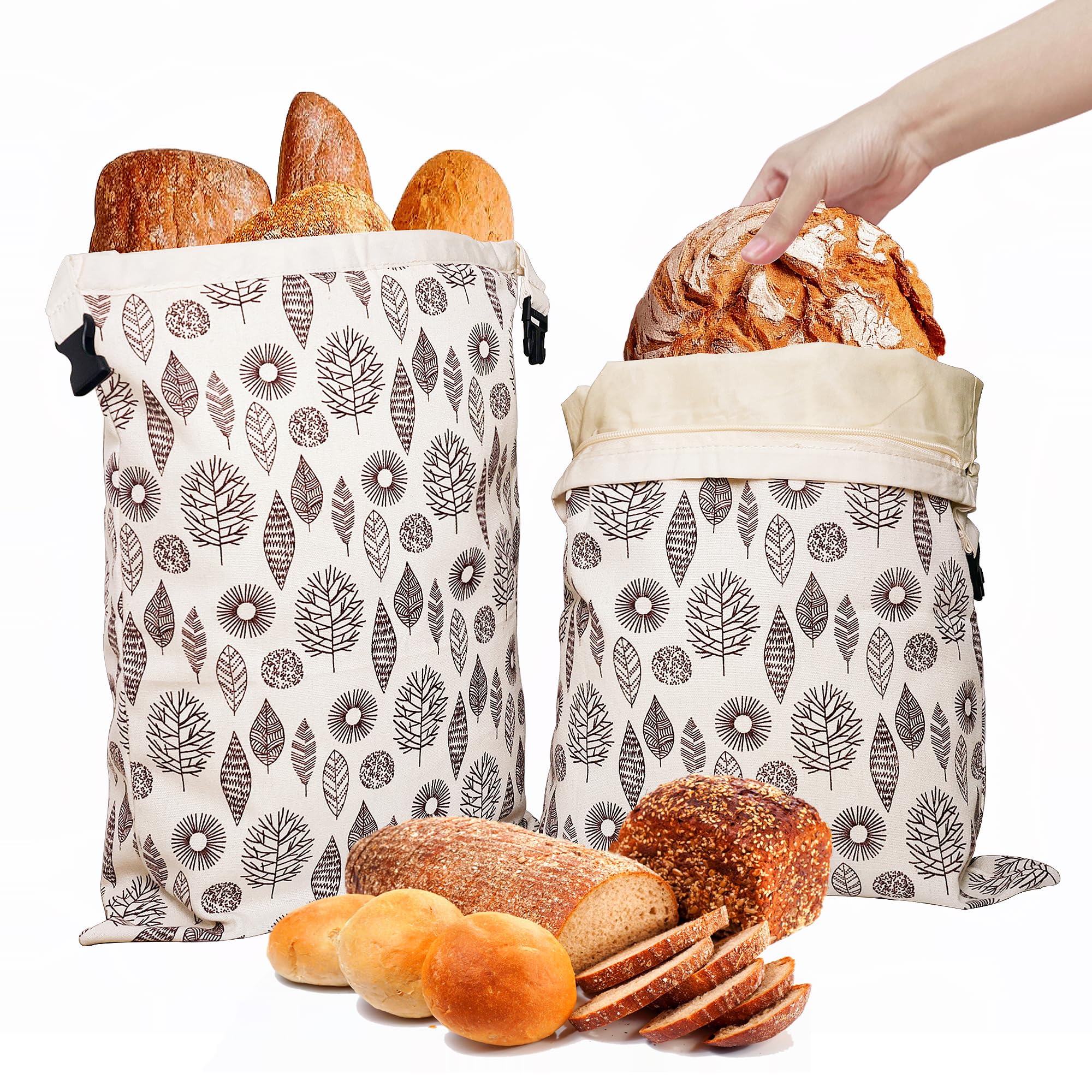 thumbnail video image 2 of Greenpod Reusable Beeswax Bread Bags for Freezer & Refrigerator, 17"×13" Natural Beeswax-Lined Cotton Storage Bags Airtight Freshness Keeper for Homemade, Bakery Essentials (2 Pack), 2 of 10