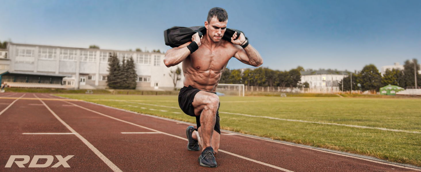 thumbnail video image 2 of RDX Sandbag for Fitness Weights Training, Unfilled Power Bags with Handles, 5-200 LBs Adjustable Weighted Slam Bag for Strength Powerlifting Running Heavy Workout Home Gym Exercise, Sold AS UNFILLED, 2 of 9