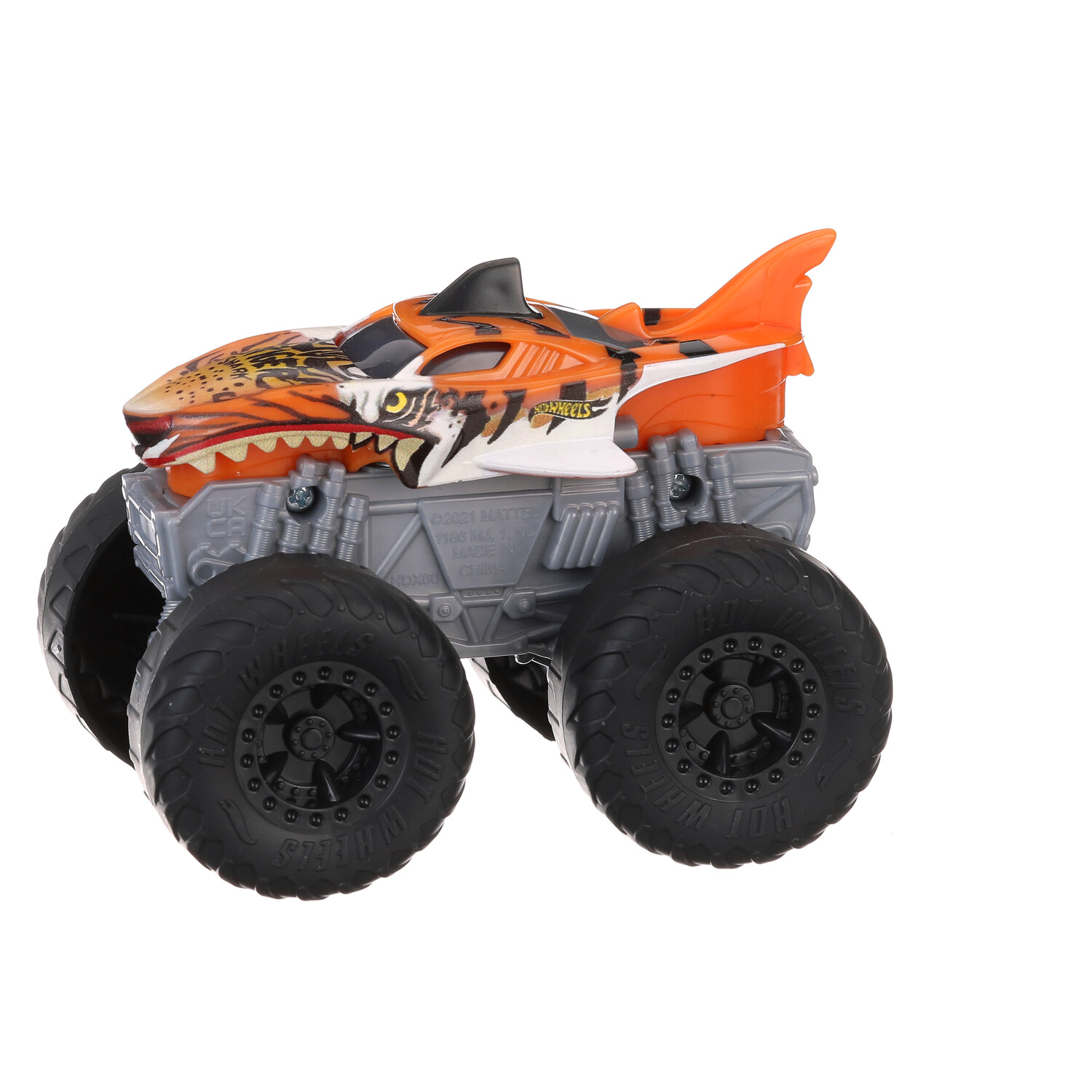 Hot Wheels Monster Trucks Roarin’ Wreckers, 1 1:43 Scale Truck with Lights  & Sounds