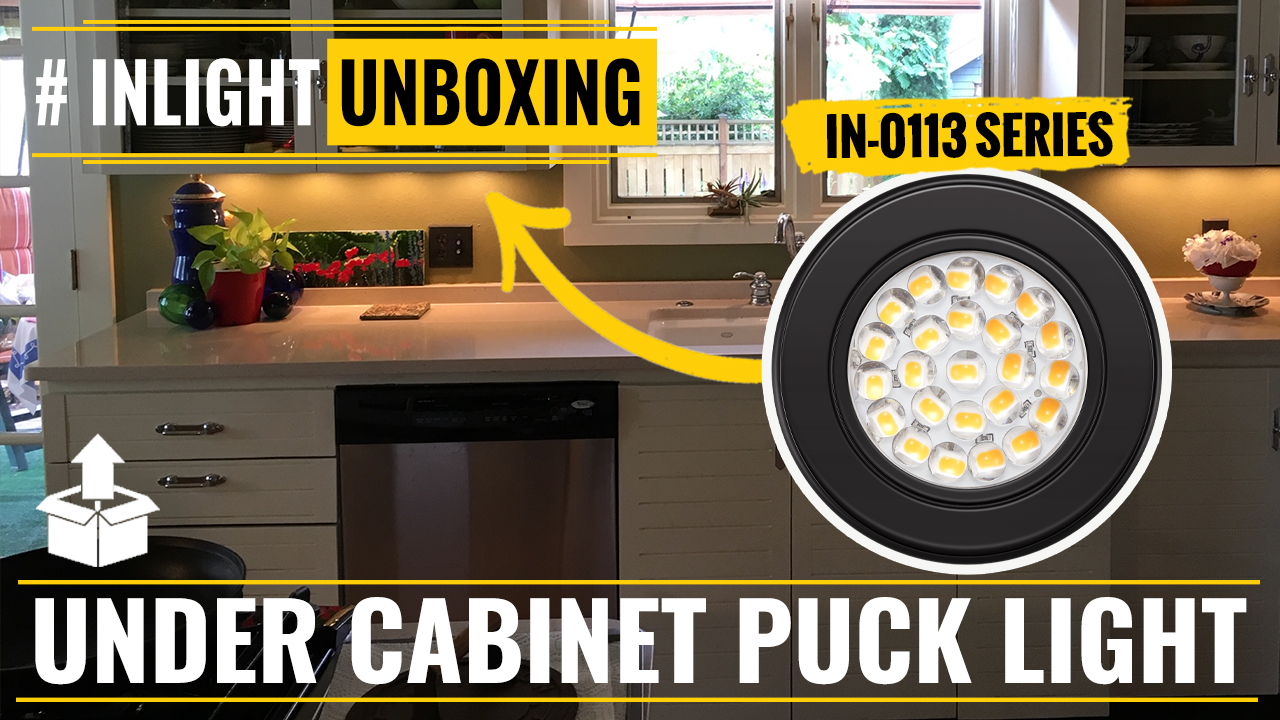thumbnail video image 2 of Inlight 2.5" Wide 3000K Dimmable LED Puck Lights Kit, Plug-in Installation, Recessed, Surface Mounted, Set of 3, IN-0113-3-BK, 2 of 9