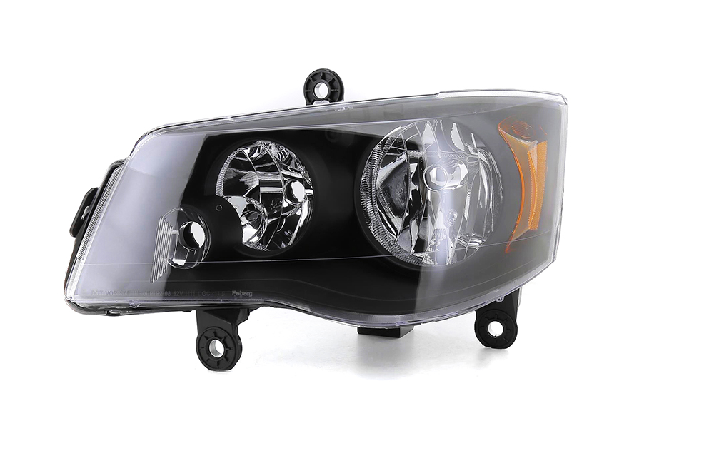 Spec-D Tuning Black Headlights Compatible with Car Dodge Grand
