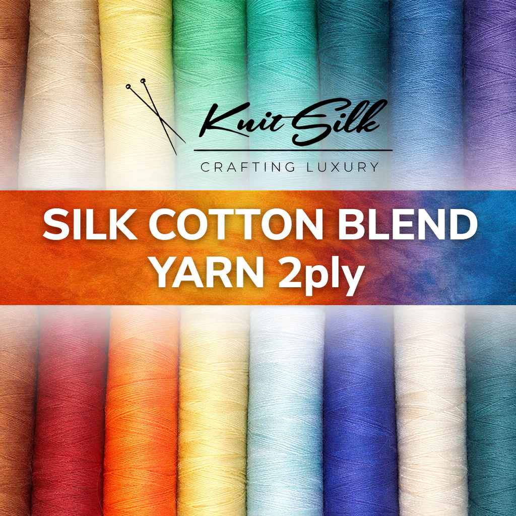 thumbnail video image 2 of Knitsilk Wool, Cotton and Silk Blended Thread (2 ply 2/60's) - 50 Grams (Pack of 5), 2 of 5
