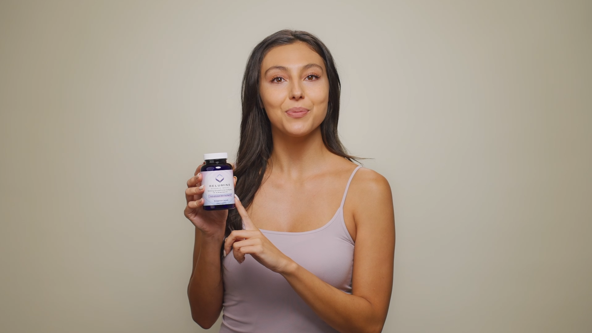 thumbnail video image 2 of Relumins 1650mg Reduced Glutathione Complex with Hyaluronic Acid, Alpha Lipoic Acid, Vitamin E Supplement, Made in USA - 90 Veggie Capsules x 2 Bottles - Proprietary Blend, 2 of 8