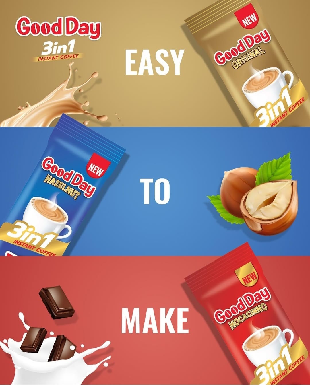 Good Day Mocacinno 3in1 Instant Coffee 24 Sticks 480 g - Walmart.com