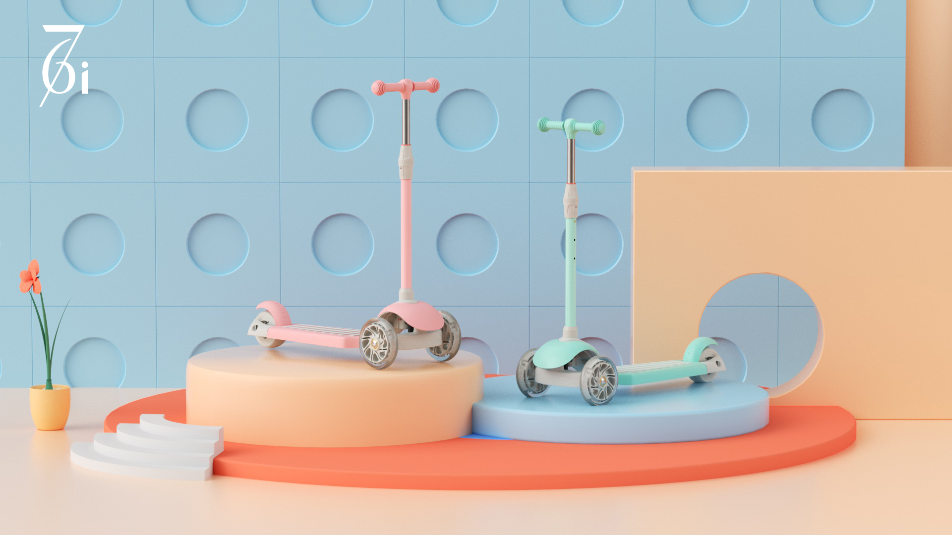 thumbnail video image 2 of KORIMEFA Kids Kick Scooter for Toddlers 3-8 Years Old Boys Girls, 3 Wheel Scooter with Light-Up Wheels and 4 Adjustable Heights, 2 of 12