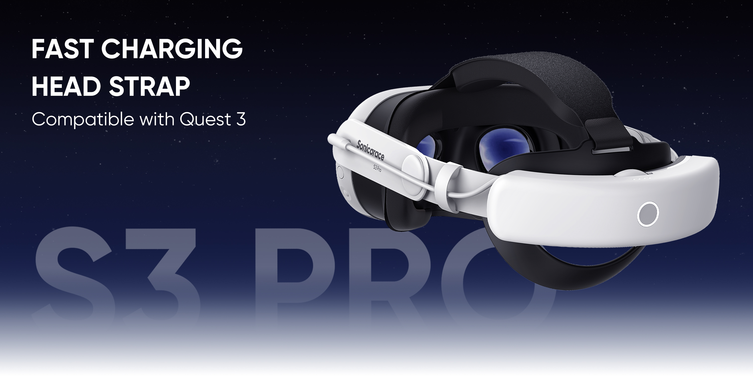 thumbnail video image 2 of S3 Pro Battery Head Strap for Meta Quest 3/3S, 20W Fast-Charge, 8000mAh Battery Pack VR Accessories, 2 of 10