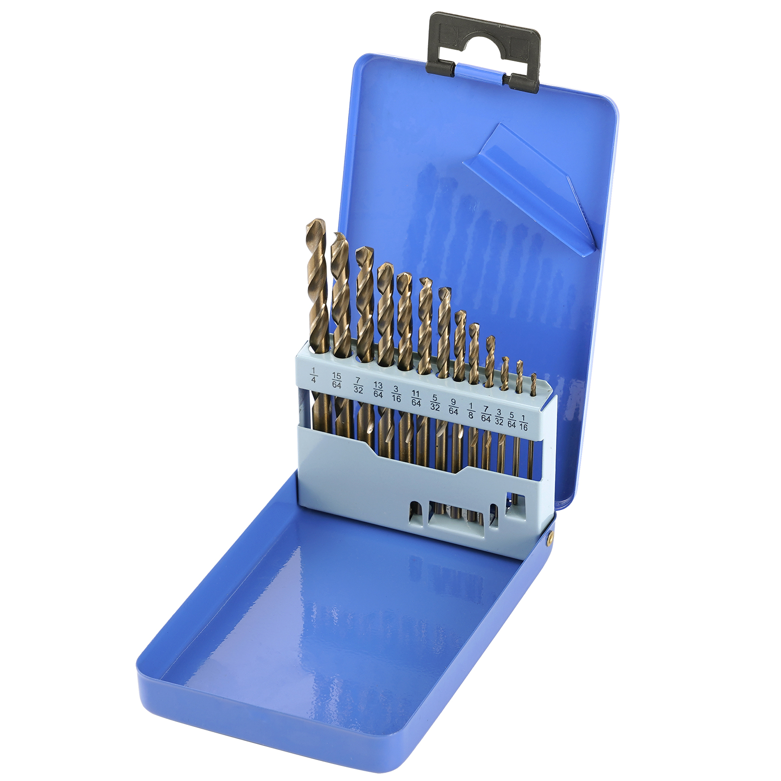 thumbnail video image 2 of Cobalt Drill Bit Set for Metal and Hardened Steel, 13Pcs M35 HSS Twist Jobber Metal Drill Bits 1/16"-1/4", with Index Storage Box, 2 of 10