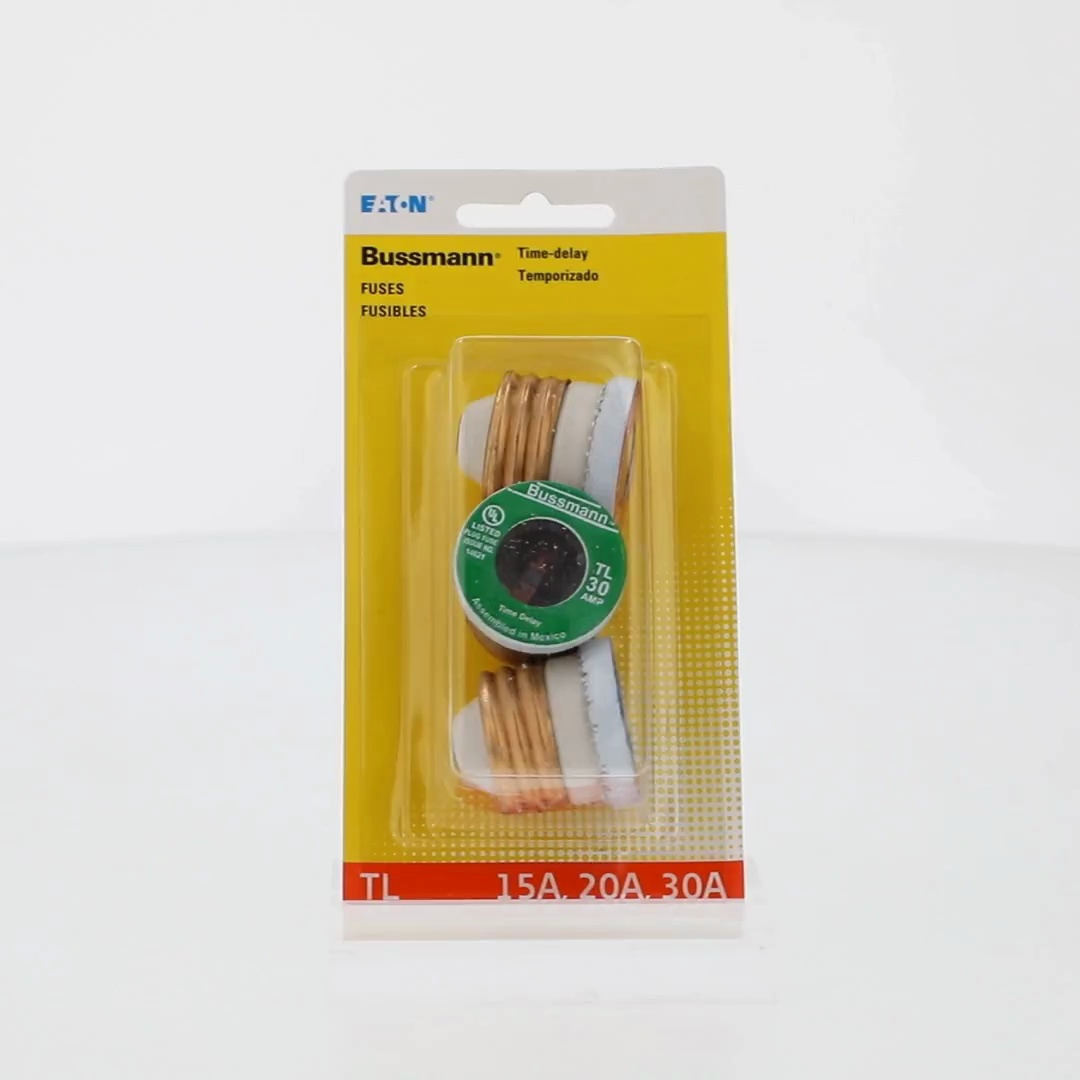 Bussmann, BP/TL-A BP 3-Pack TL Assorted Plug Fuses, 15/20/30 Amp