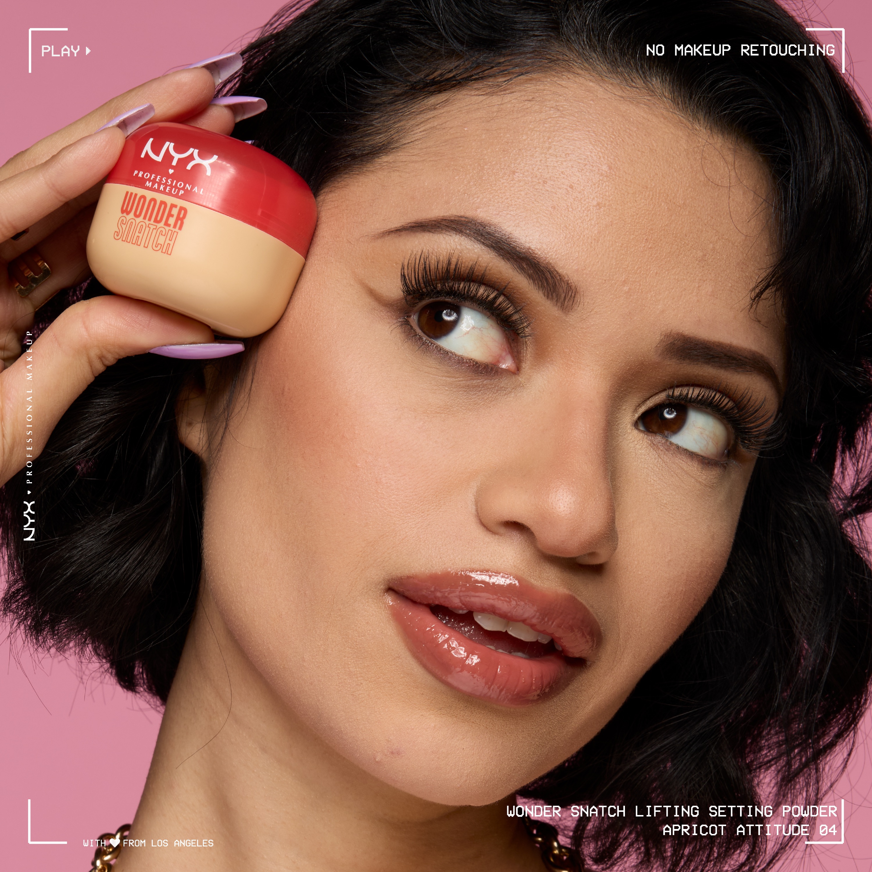 thumbnail video image 2 of NYX Professional Makeup Wonder Snatch Translucent Setting Makeup Finishing Powder, Sugar Serve 01, 2 of 11