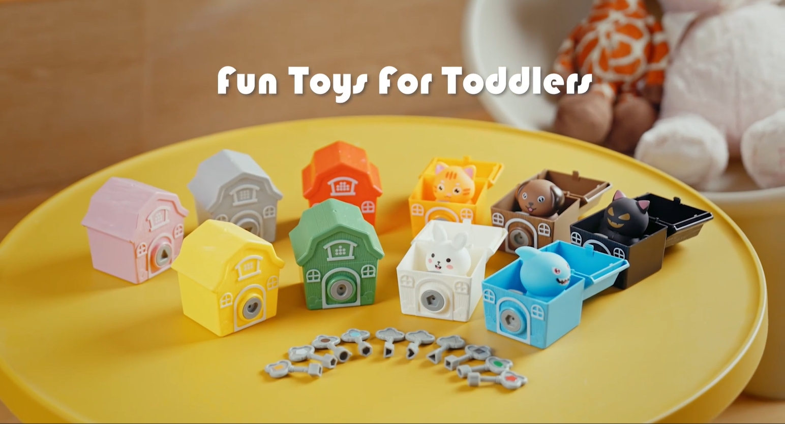 thumbnail video image 2 of Konijiwa Montessori Color and Shape Sorting Toys, Farm Animal Matching Toys for 3+ Years, 2 of 7