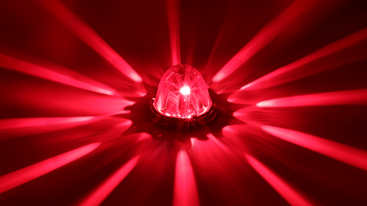 thumbnail video image 2 of Partsam 2Pcs Red Glass Lens Watermelon Lights [Patented], Red LED Side Marker Turn Signal Lights with Stainless Steel Bezel Replacement for Kenworth Peterbilt Freightliner, 2 of 8