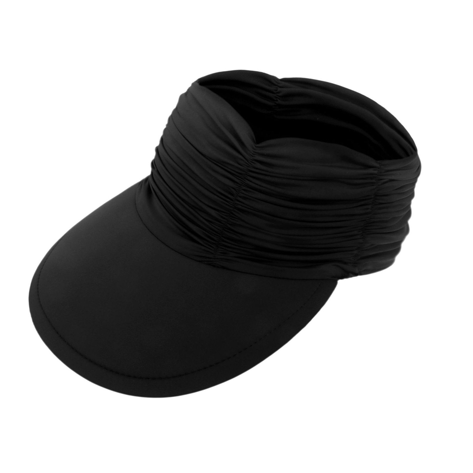thumbnail video image 2 of Women's UPF 50+ UV Protection Sun Visor Hat, Wide Brim Lightweight Foldable Ponytail Cap Hats for Women Summer, 2 of 5