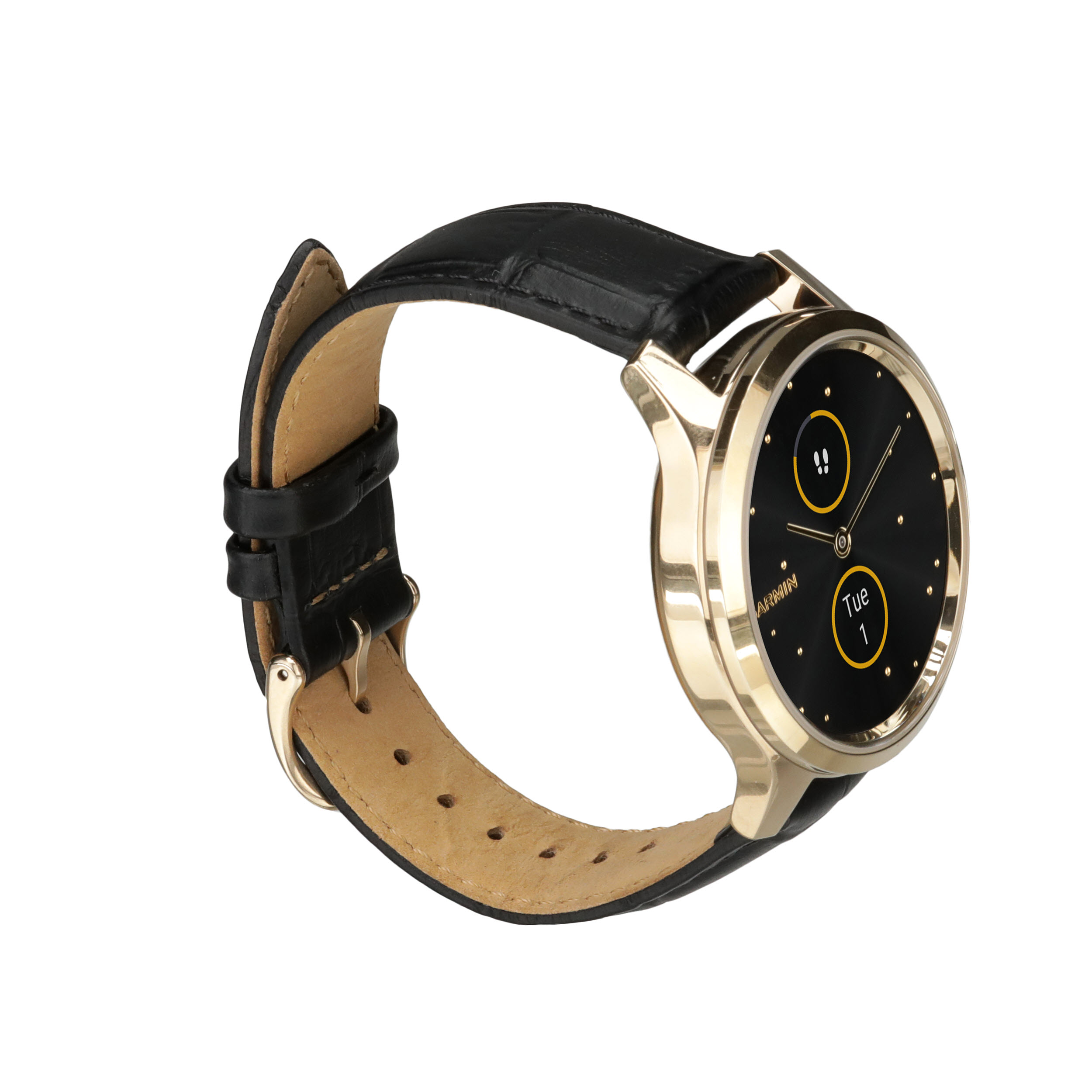 Garmin vivomove® Luxe 24K Gold PVD Stainless Steel Case with White