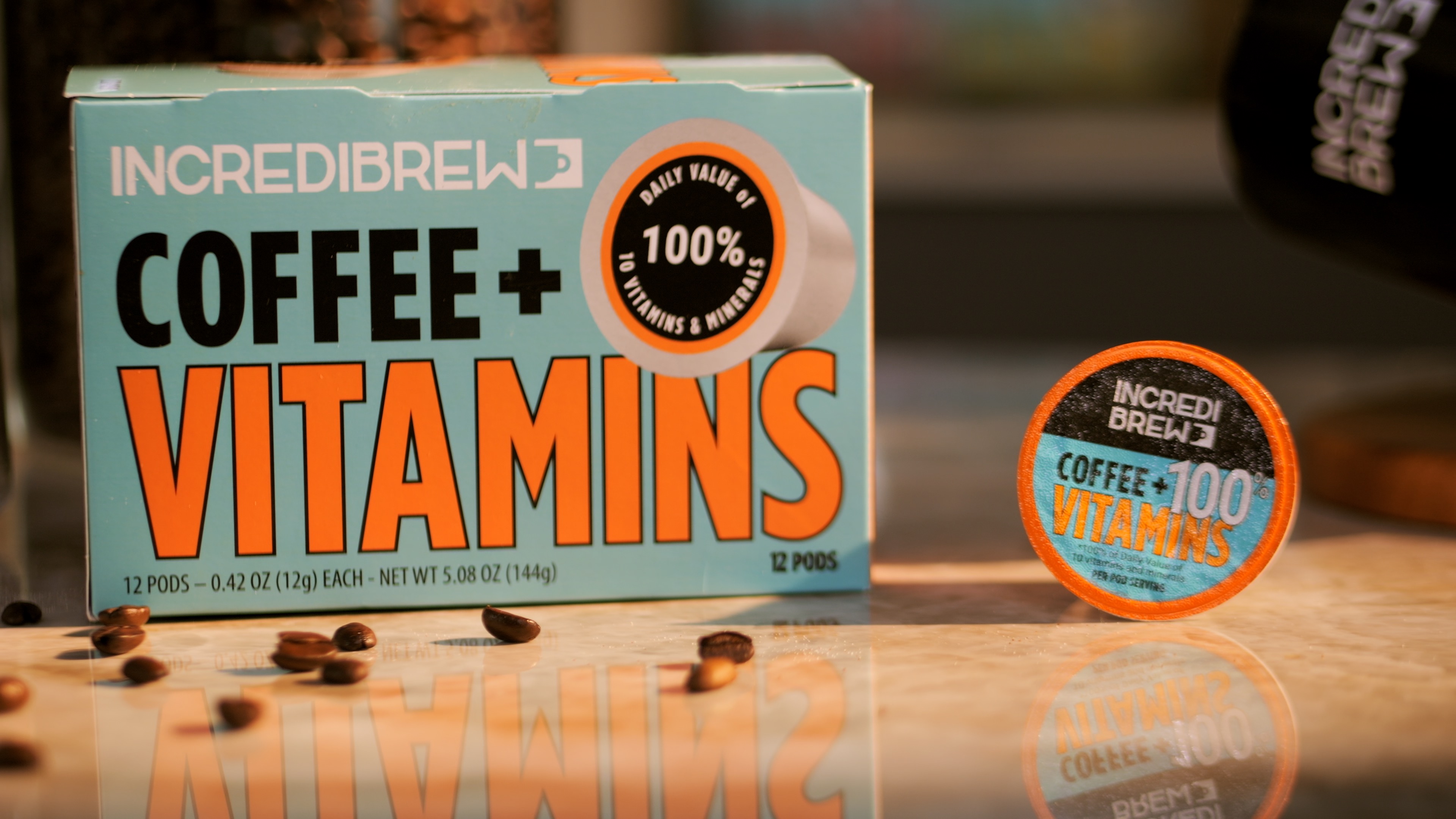 Incredibrew Coffee + Vitamins, Medium Roast Colombian Coffee