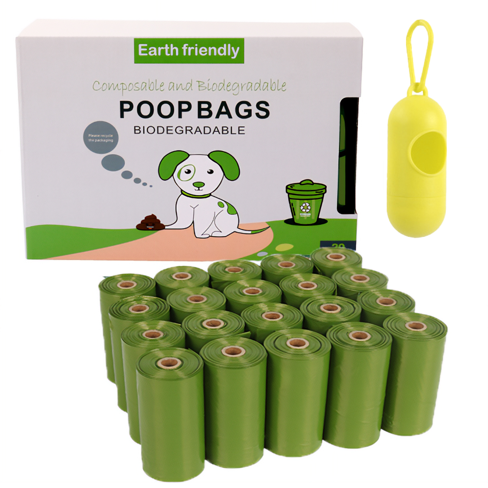 thumbnail video image 2 of ABSOKE Dog Poop Bags,300 Counts 20 Dog Poop Bags Rolls Biodegradable Trash Bags Scented Leak Proof and Thicken Earth-friendly Pet Poop Bag, 2 of 8