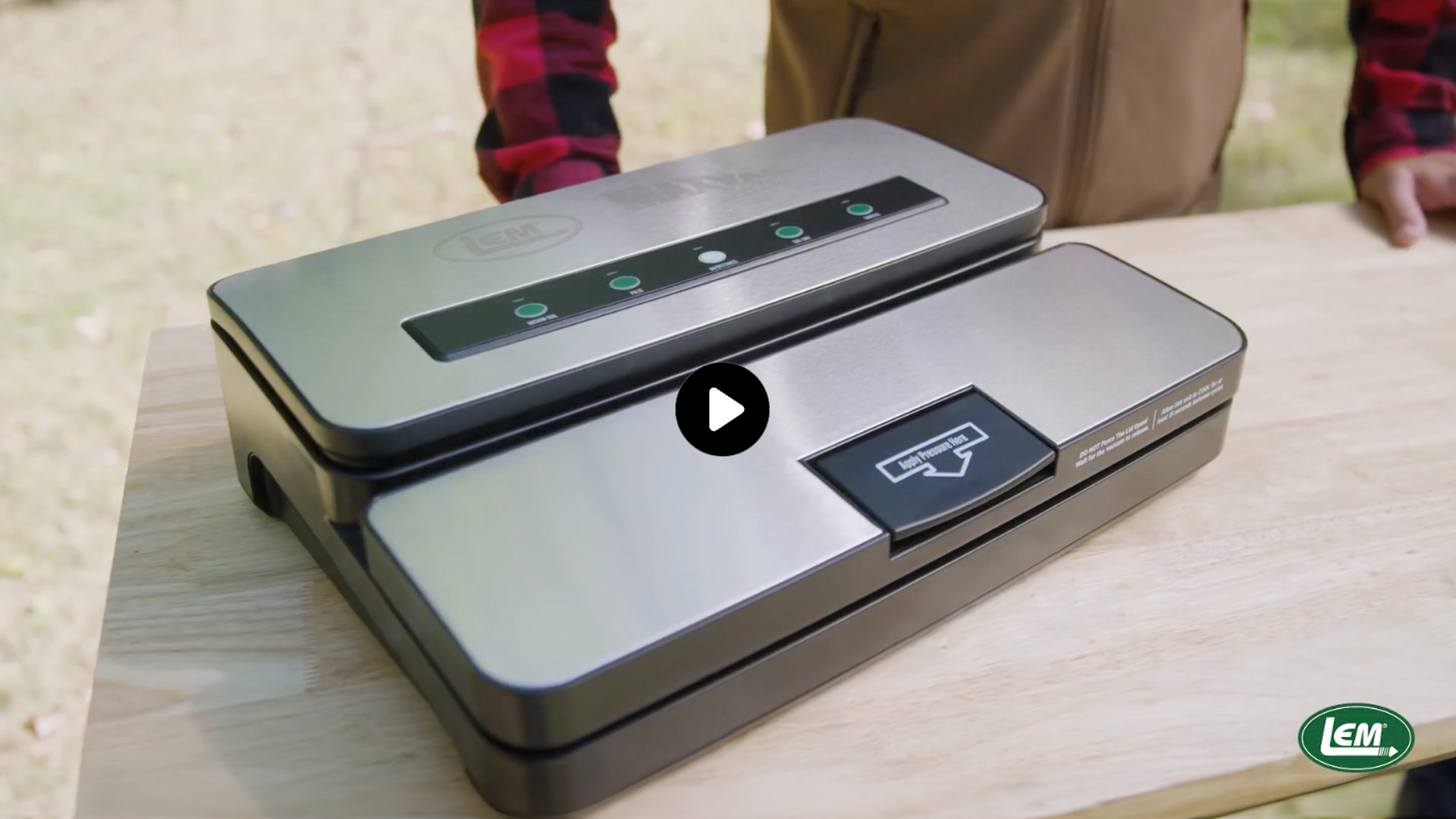 thumbnail video image 2 of LEM Products MaxVac 250 Stainless Steel Vacuum Sealer with Cutter, 2 of 10