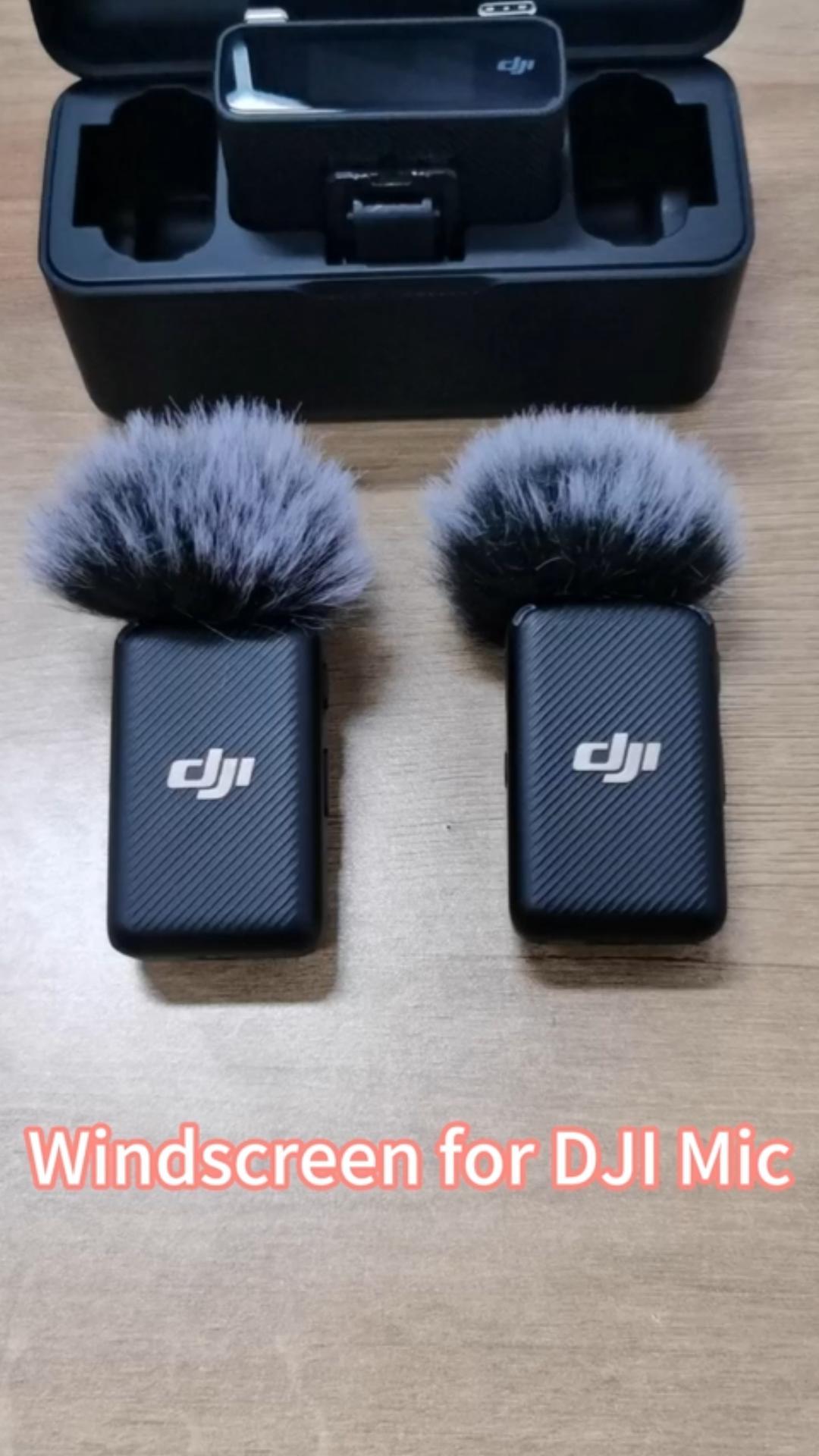 thumbnail video image 2 of SUNMON for DJI Mic Windscreen Furry Foam - Wireless Mic Outdoor Microphone Cover Muff Pop Filter Noise Reduction, Mic Covers for DJI Microphone Wireless(2 PC), 2 of 7