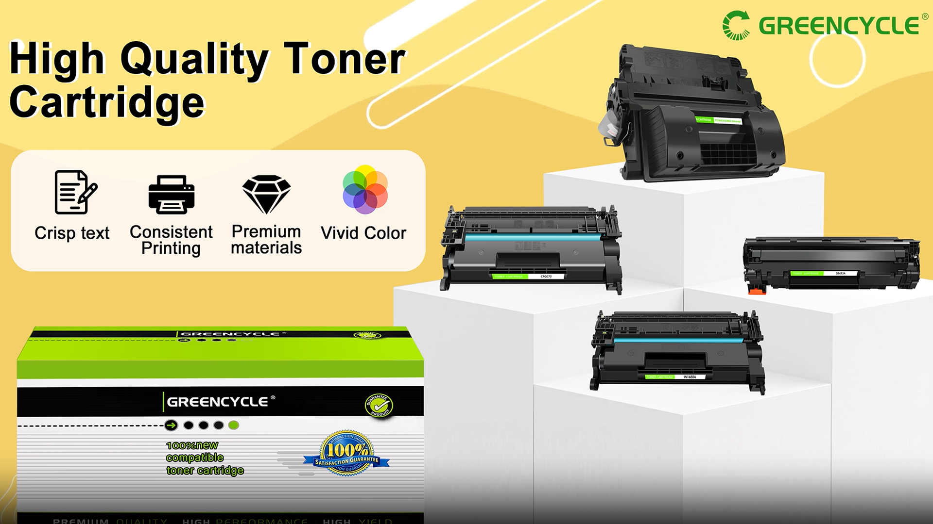 thumbnail video image 2 of GREENCYCLE 2 Pack Compatible for 94X CF294X CF294A 94A Black Toner Cartridge Replacement with Laserjet Pro M118dw MFP M148fdw M148dw M149 M149fdw Printer, 2 of 11