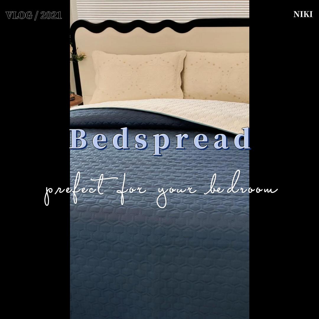 thumbnail video image 2 of Elegant Solid Color Eobossed Bedspread Lightweight & Breathable for Bedroom, 2 of 7