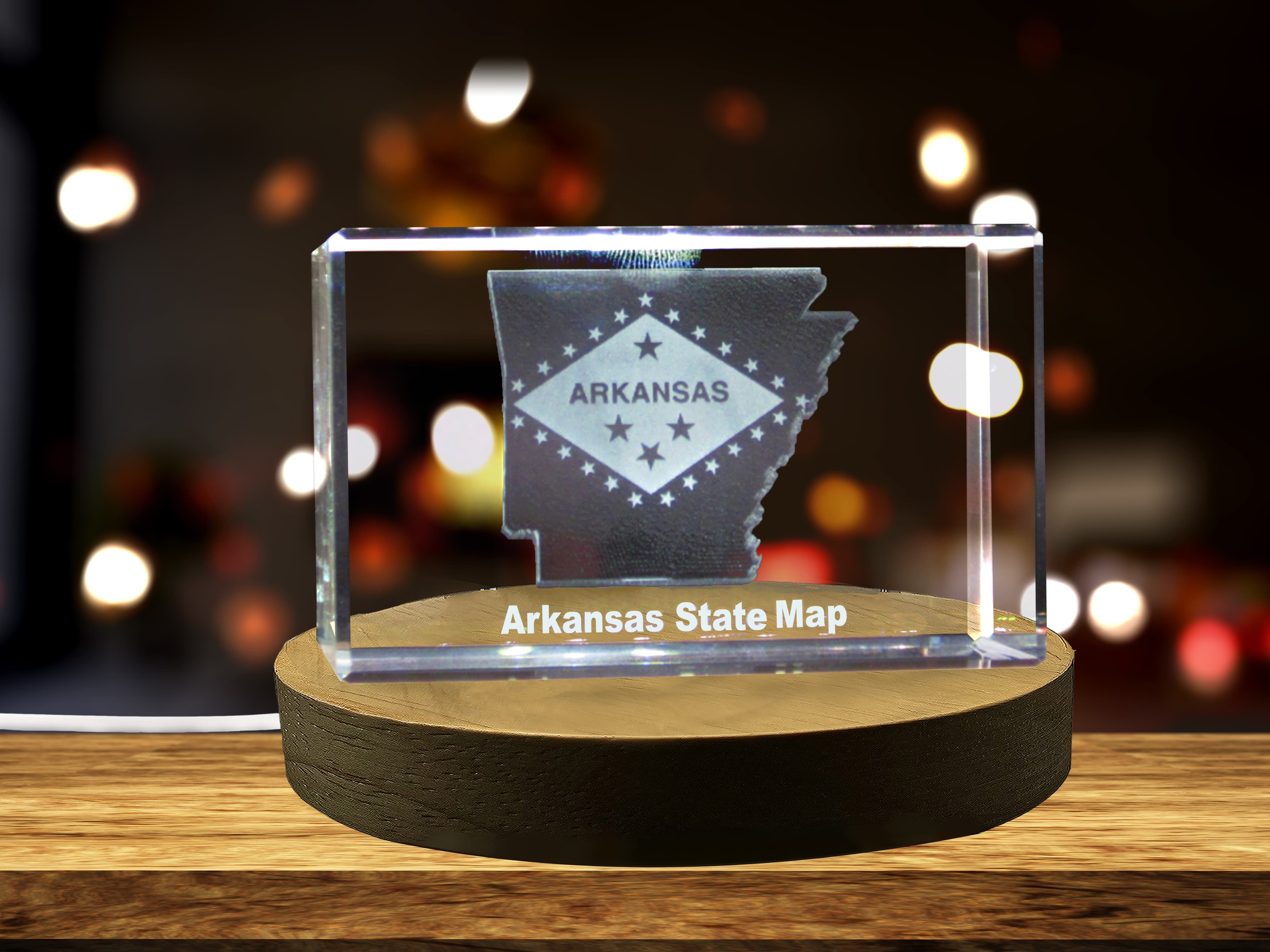 thumbnail video image 2 of Arkansas 3D Engraved Crystal 3D Engraved Crystal Keepsake/Gift/Decor/Collectible/Souvenir, 2 of 8
