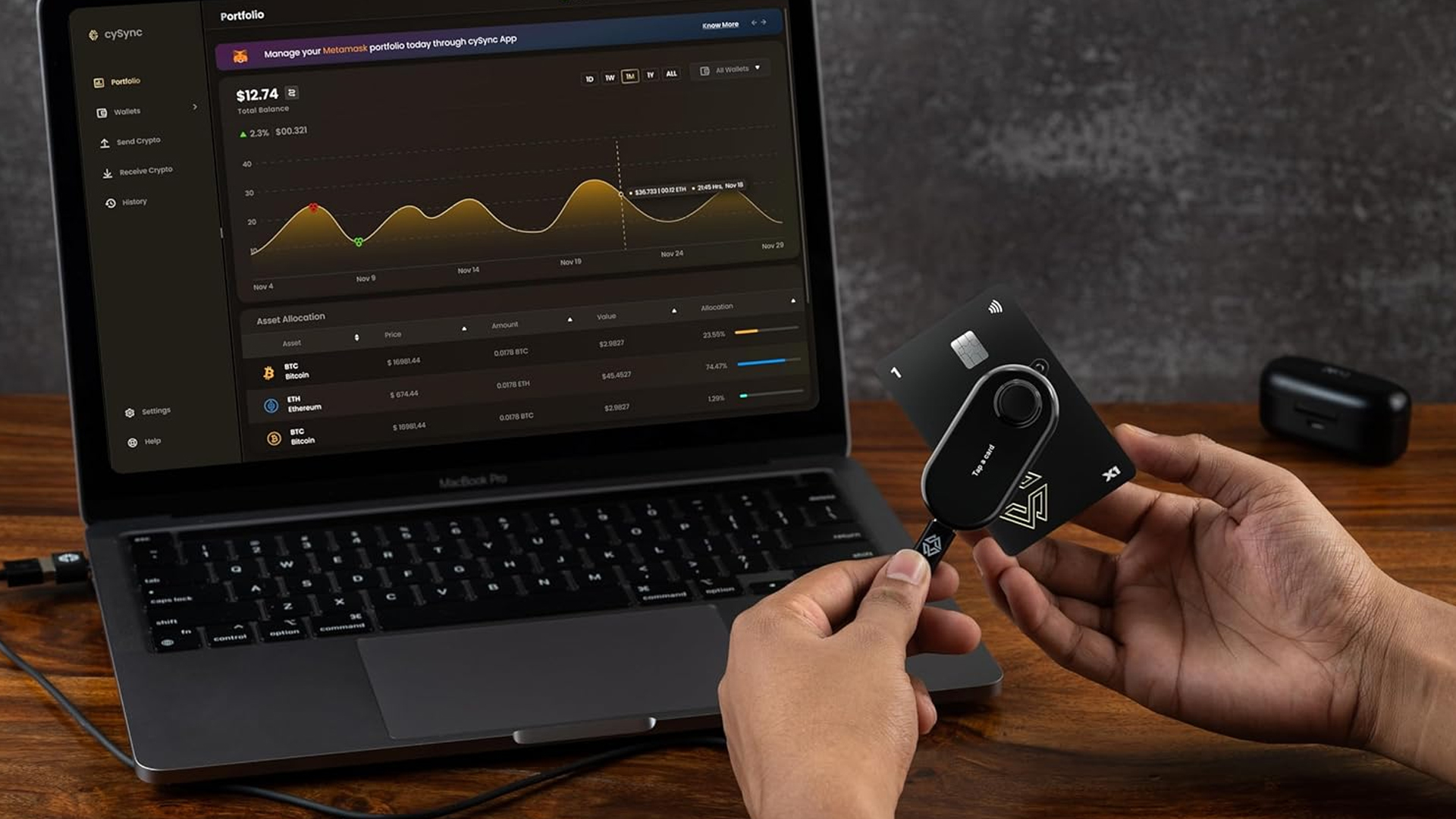 thumbnail video image 2 of Cypherock X1 Crypto Hardware Wallet, Raisin Black, 2 of 8