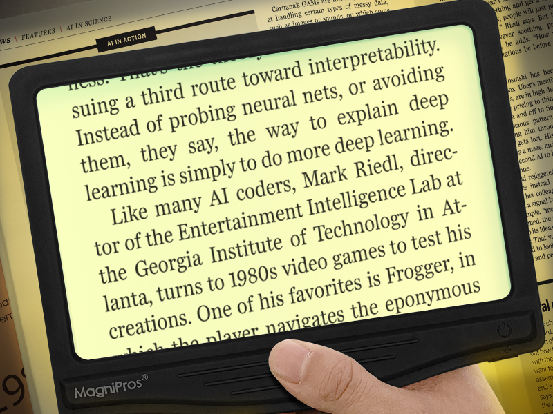 thumbnail video image 2 of MAGNIPROS 5X Large LED Page Magnifier for Reading Magnifying Reader with 3 Color Lighting Modes & Anti-Glare Lens to Reduce Eye Strain-Perfect for Fine Print, Aging Eyes, Low Vision and Seniors, 2 of 12