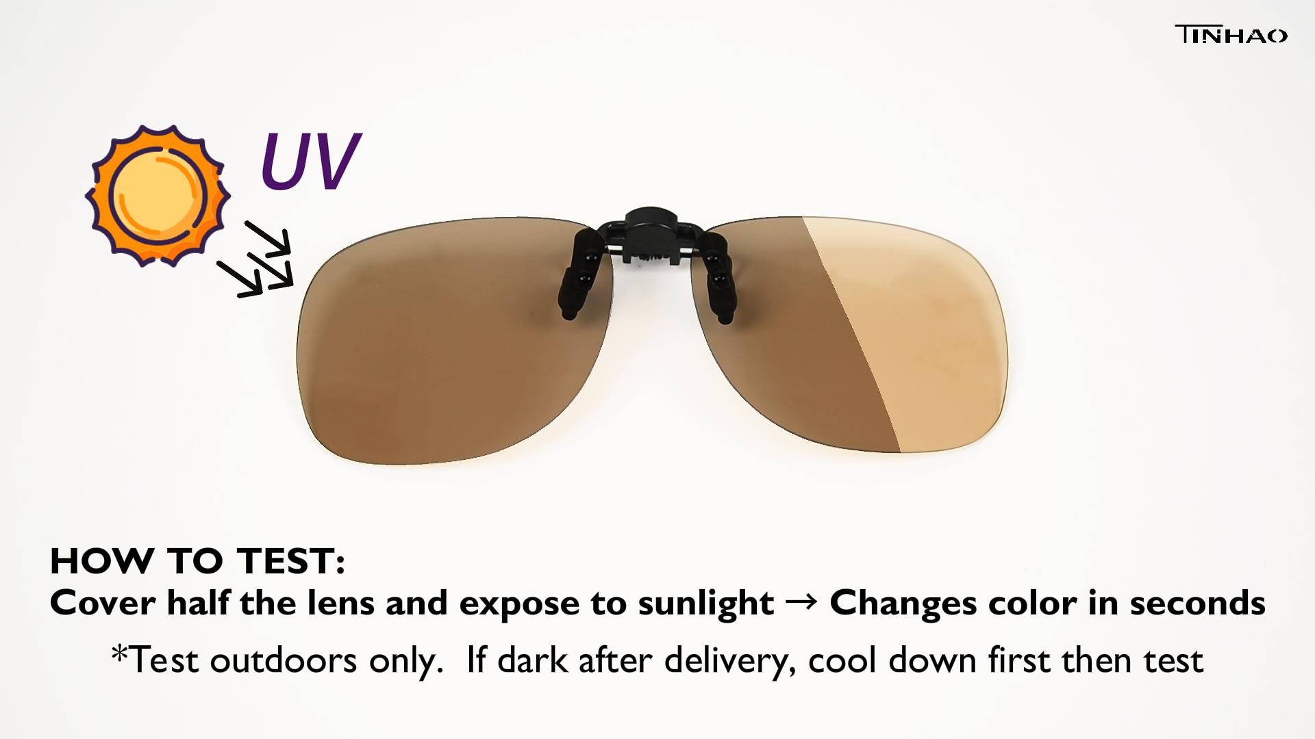 thumbnail video image 2 of TINHAO Clip On Sunglasses Polarized Photochromic Over Prescription Glasses, UV400 Protection Flip Up Lens for Men Women, Day Night Driving Anti Glare, 4 Colors Available, Lightweight, 2 of 8