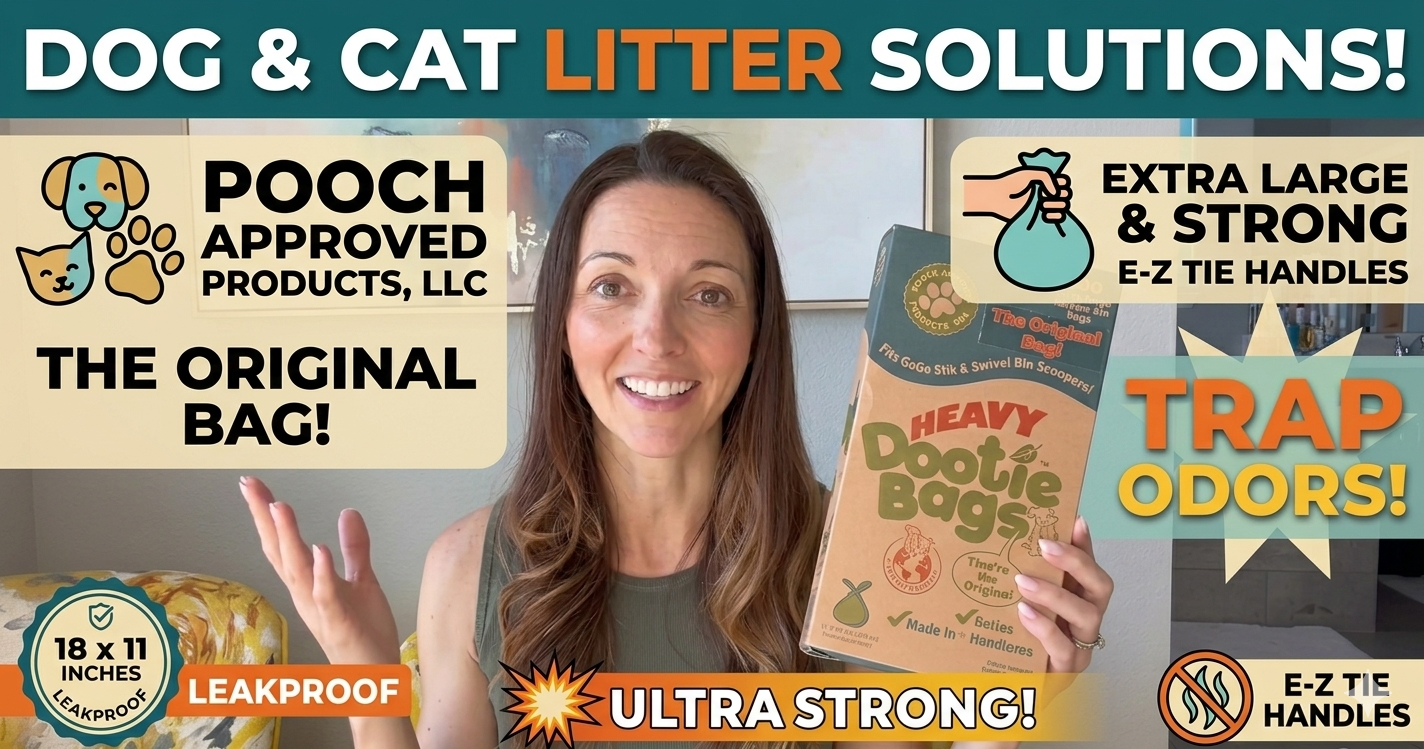 thumbnail video image 2 of Heavy Dootie Bags® XL Leakproof Dog & Cat Poop Bags 100ct E-Z Tie Handle, 2 of 11