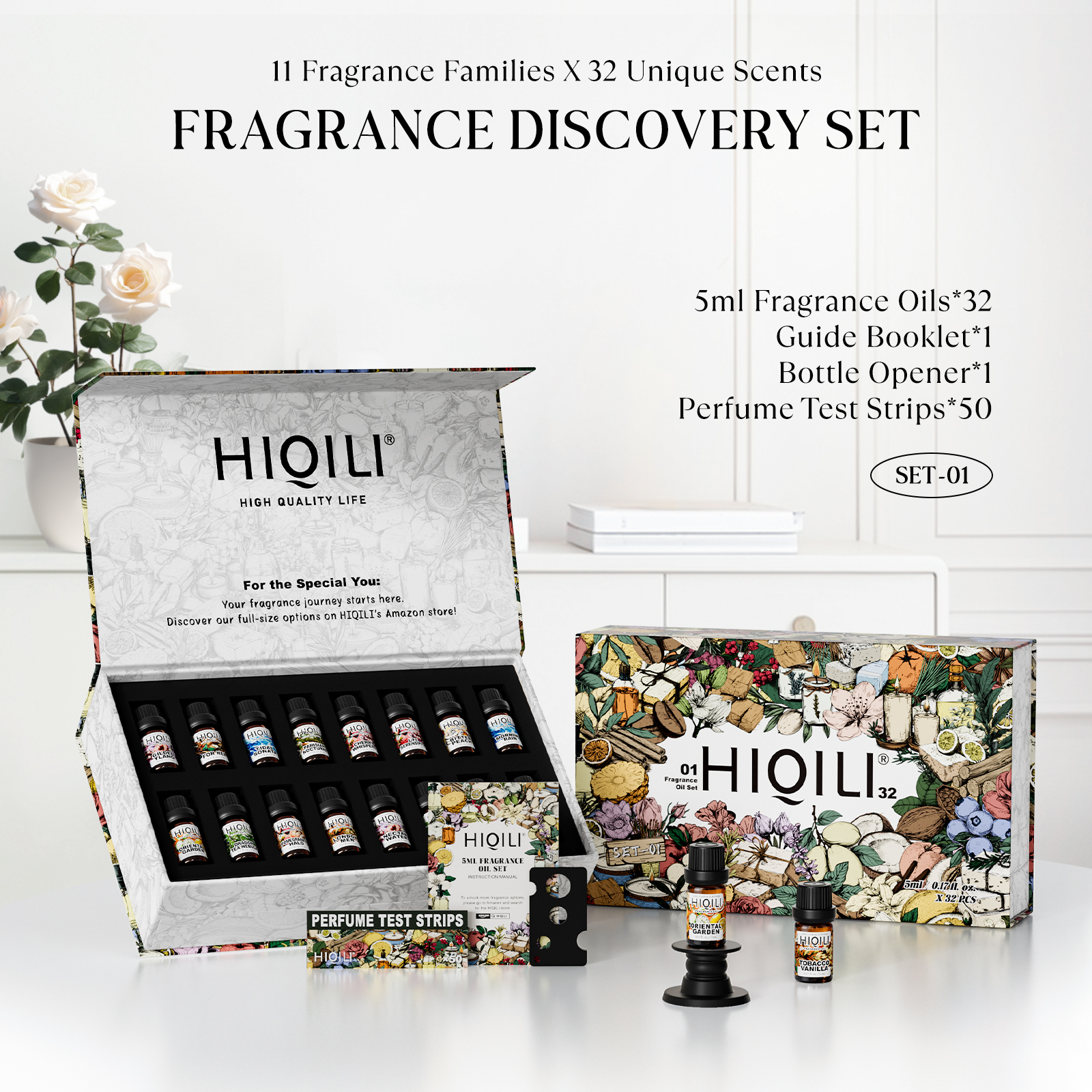 thumbnail video image 2 of HIQILI 32pcs 5mLFragrance Oil Set, Long-Lasting, Top Gift Set for Diffuser Diy Perfume, Soap&Candles Making, 2 of 9