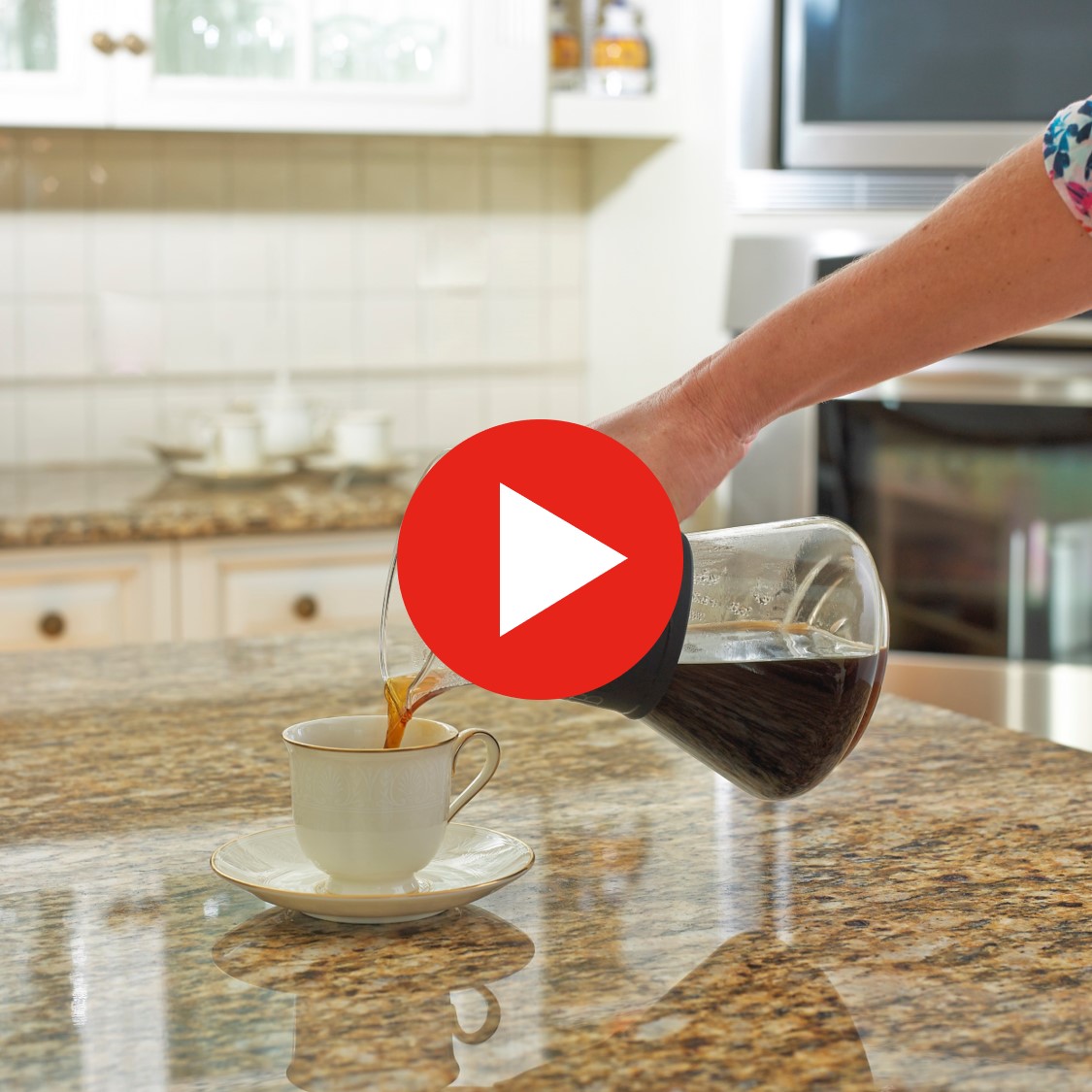 thumbnail video image 3 of Pour Over Coffee Maker, 8 Cup/40 Ounce, Borosilicate Glass from Germany, Reusable Stainless Steel Filter, Black Silicone Grip, 3 of 9